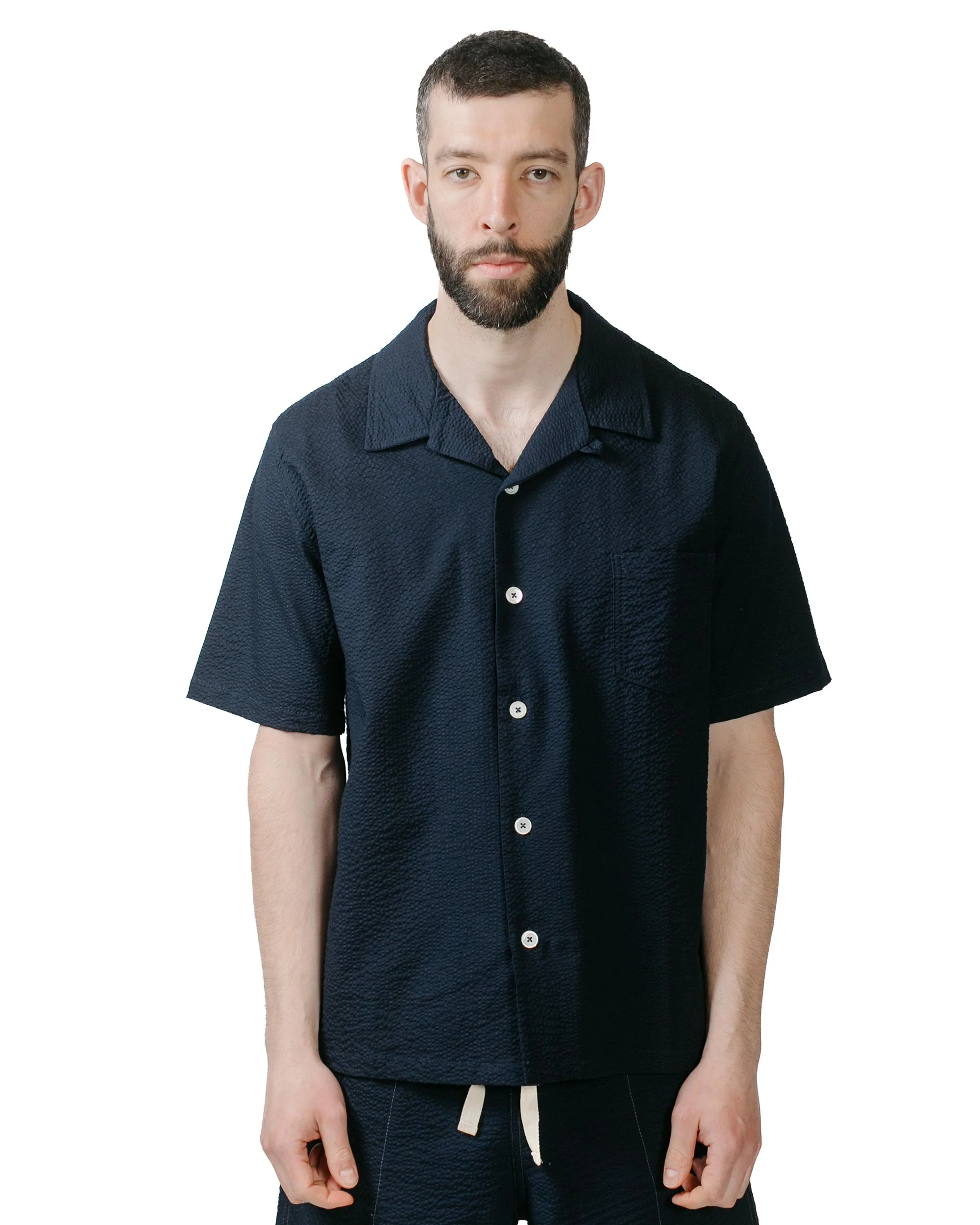 Howlin' Cocktail Shirt Navy Japanese Seersucker