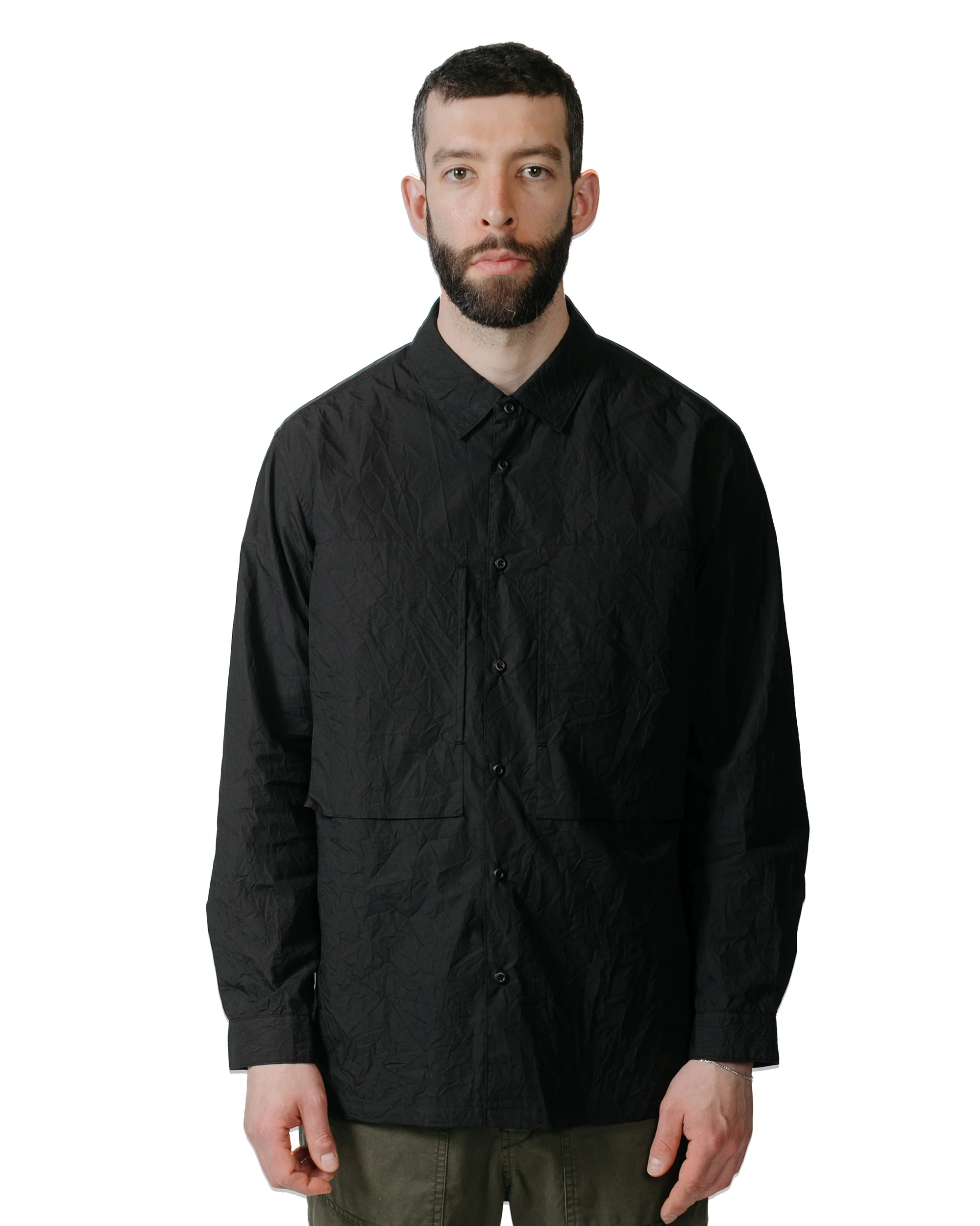 Sage de Cret Cotton Typewriter Work Shirt Black