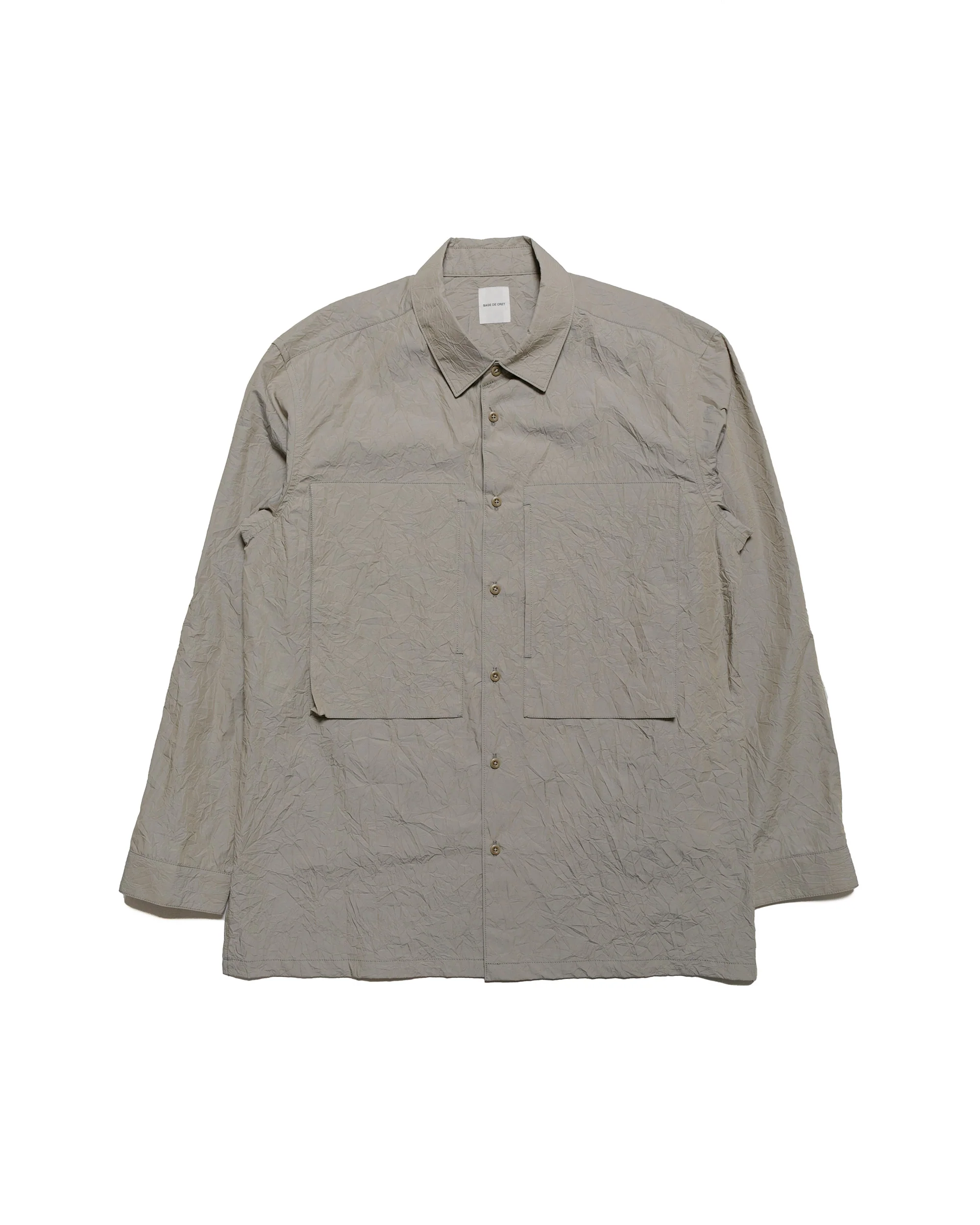 Sage de Cret Cotton Typewriter Work Shirt Grey
