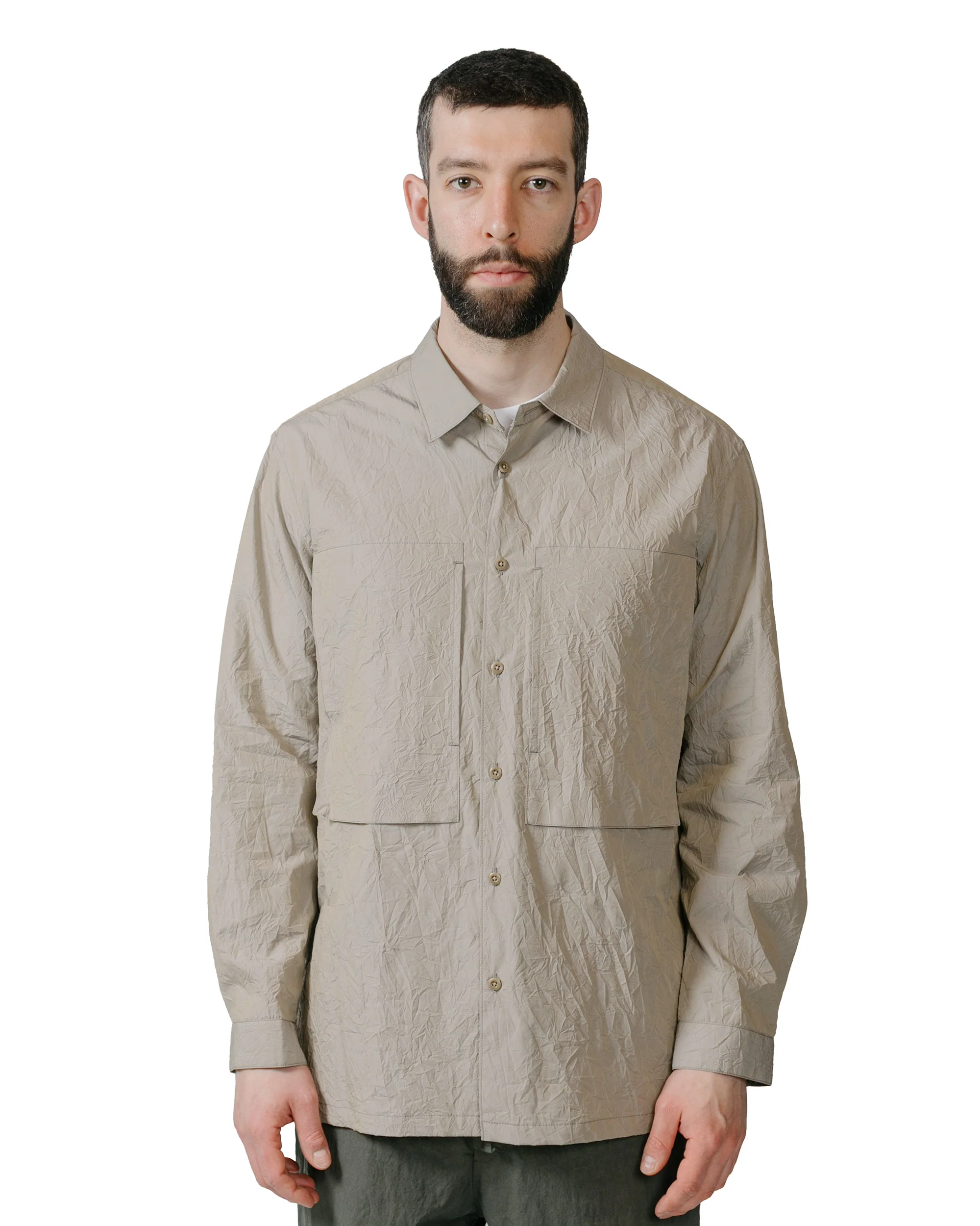 Sage de Cret Cotton Typewriter Work Shirt Grey