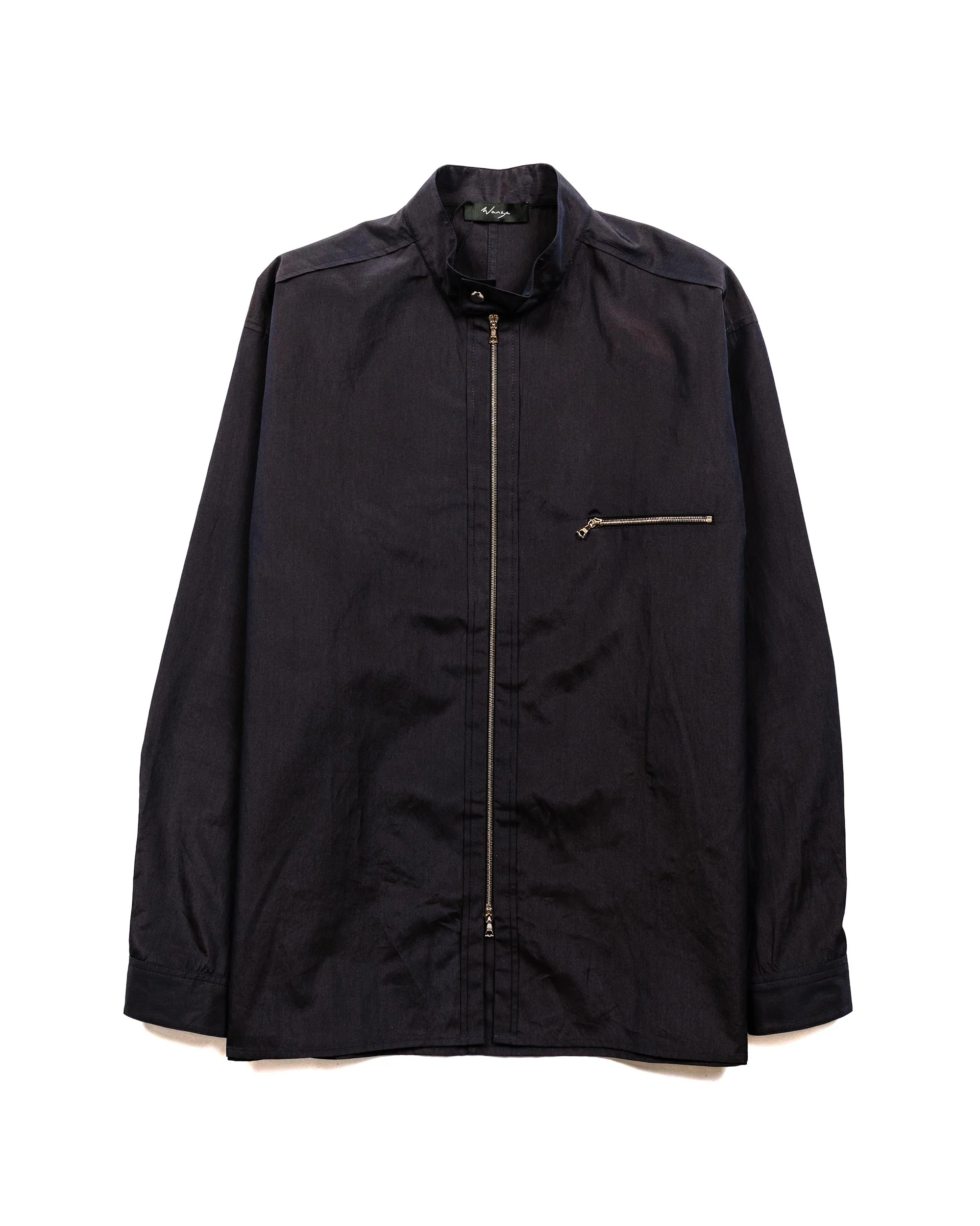 Wanze Moto Zip Shirt Cotton Navy