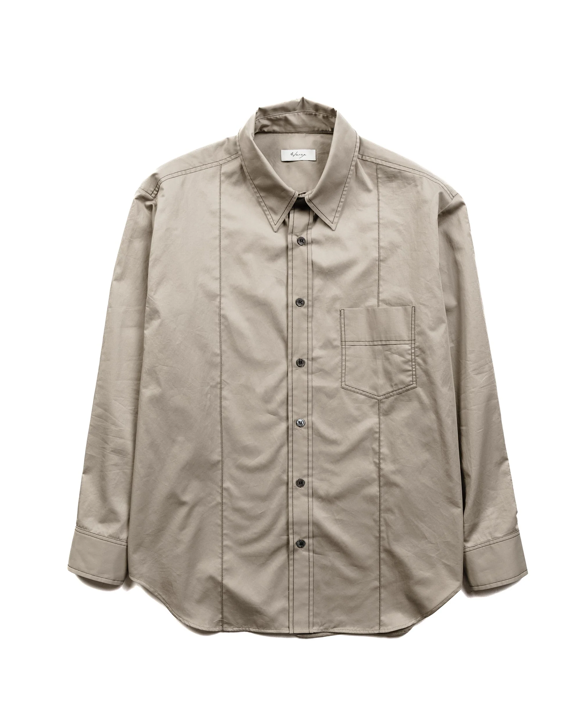 Wanze Classic Button Up Shirt Cotton Sand
