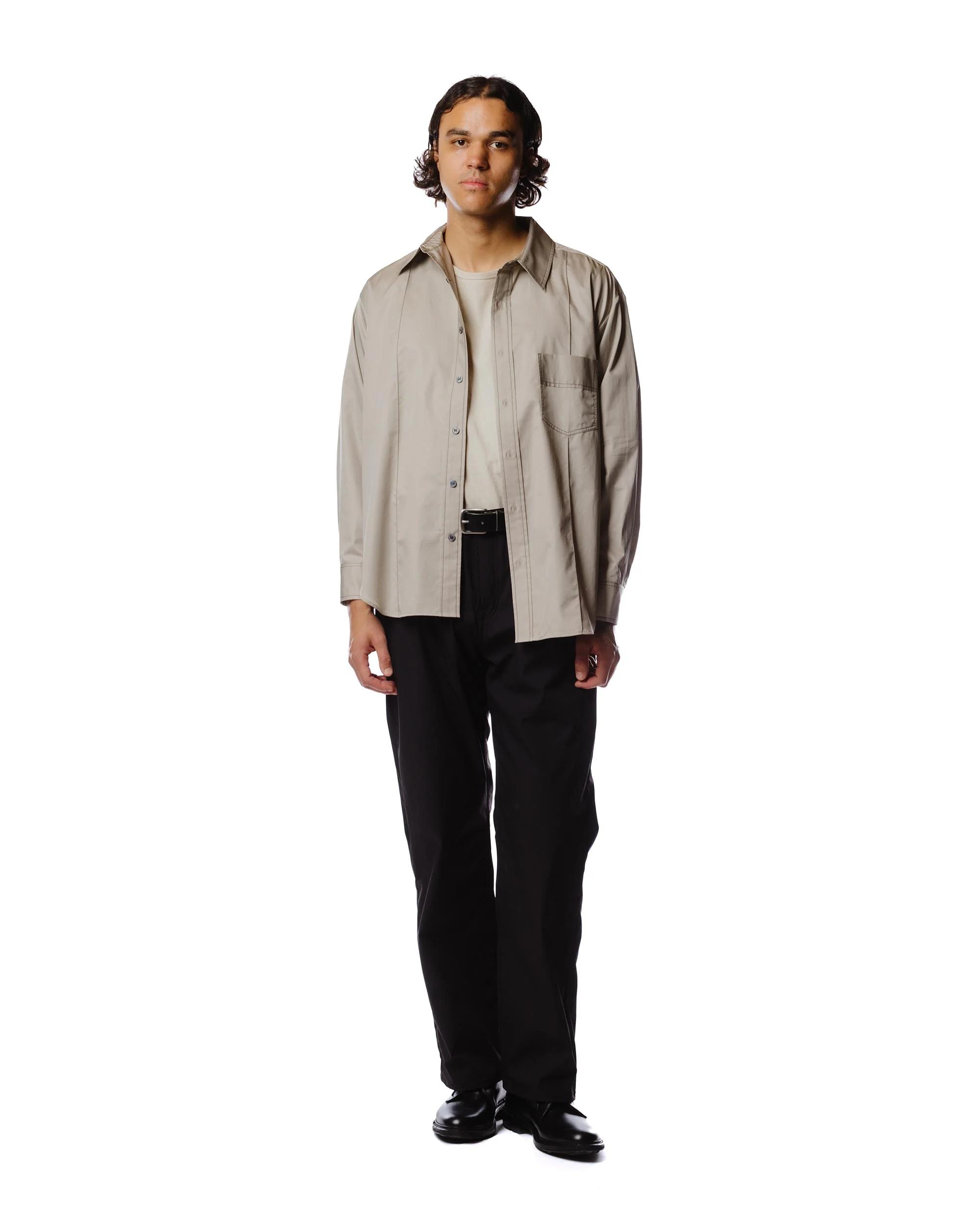Wanze Classic Button Up Shirt Cotton Sand