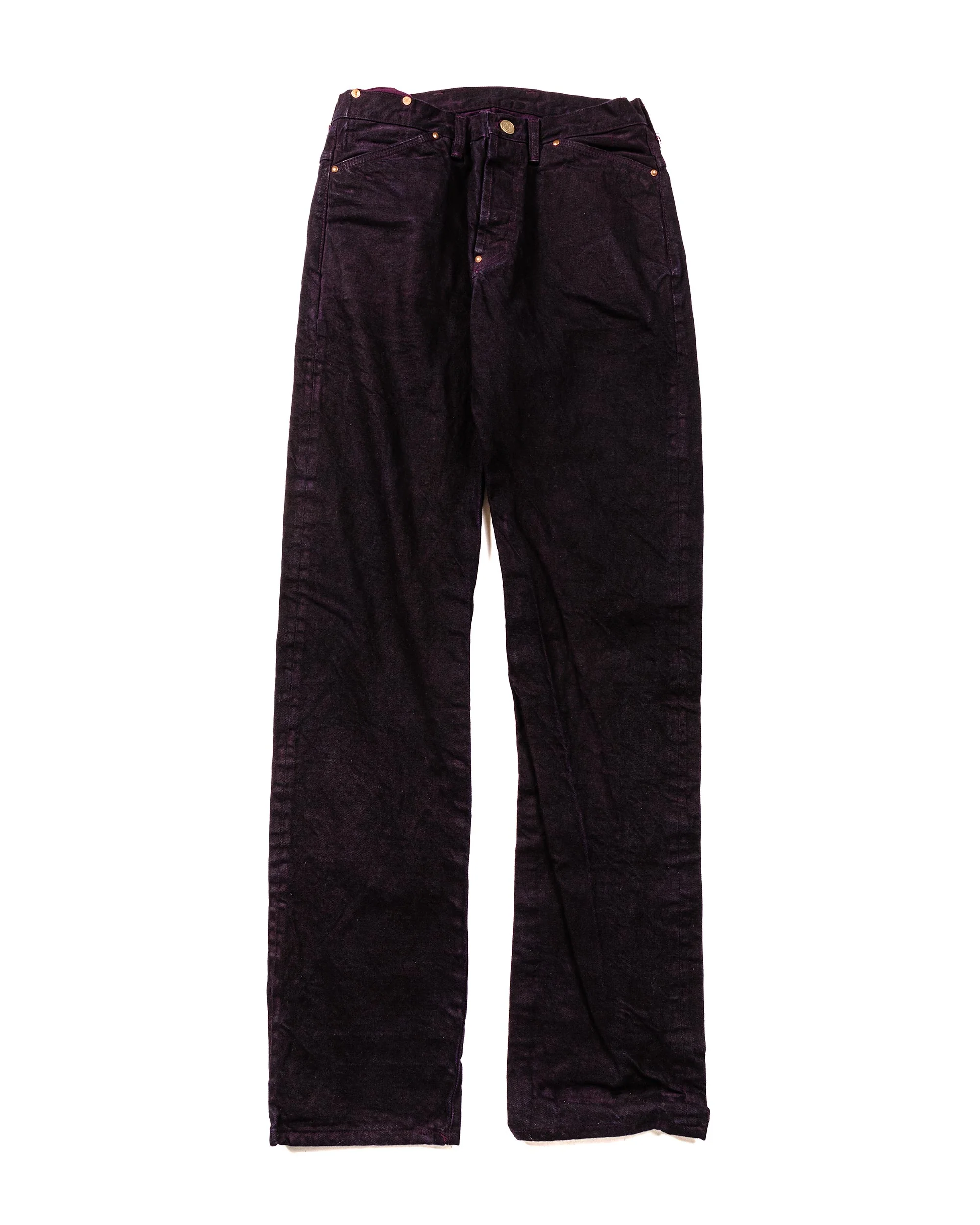 Tender Type 125 High Straight Jeans Hadal Purple 16oz Selvage Denim
