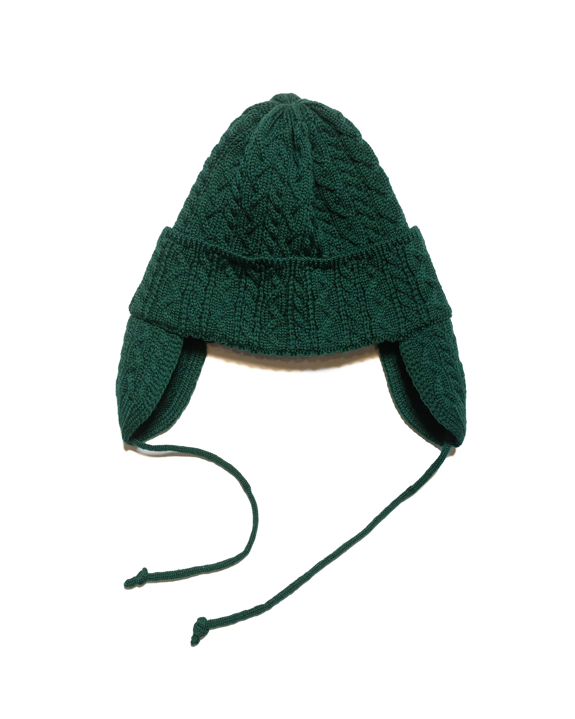 Found Feather Lost & Found Elias Knit Flightcap Italian Merino Wool Green