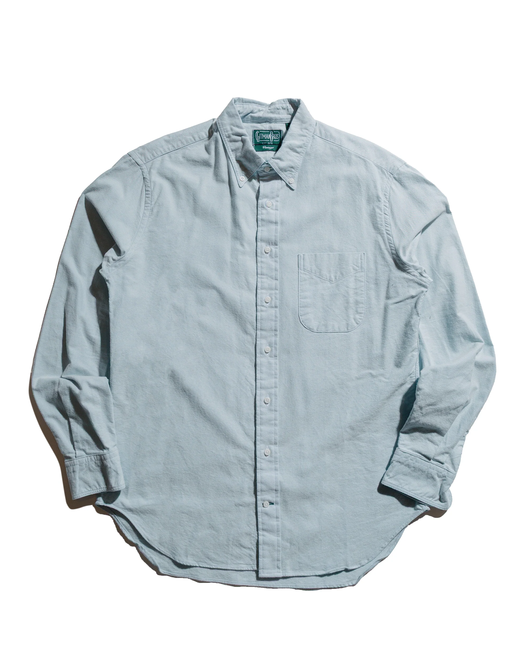 Gitman Vintage Bros. Blue Brushed Fall Oxford