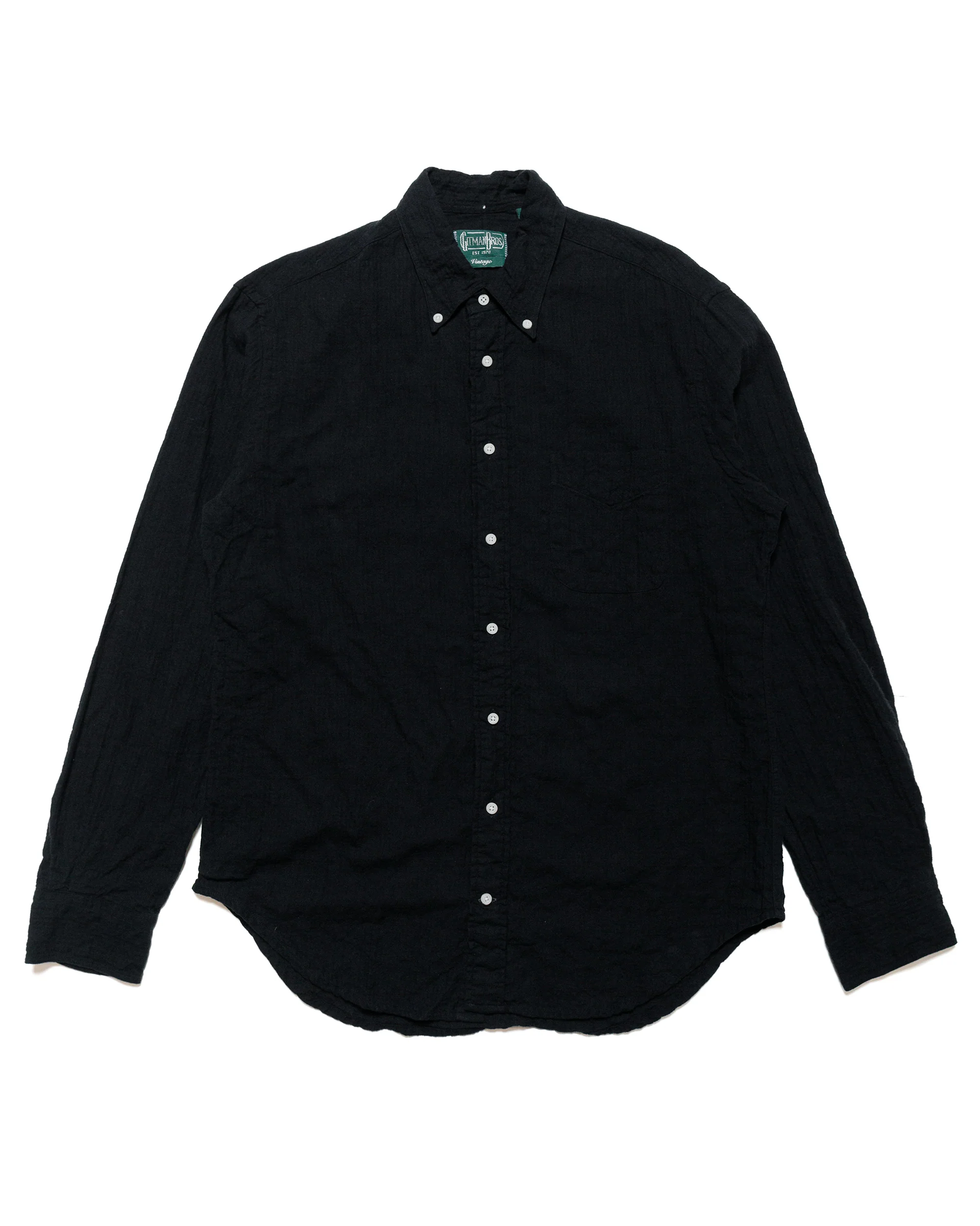 Gitman Vintage Bros. Black Overdye Oxford Long Sleeve