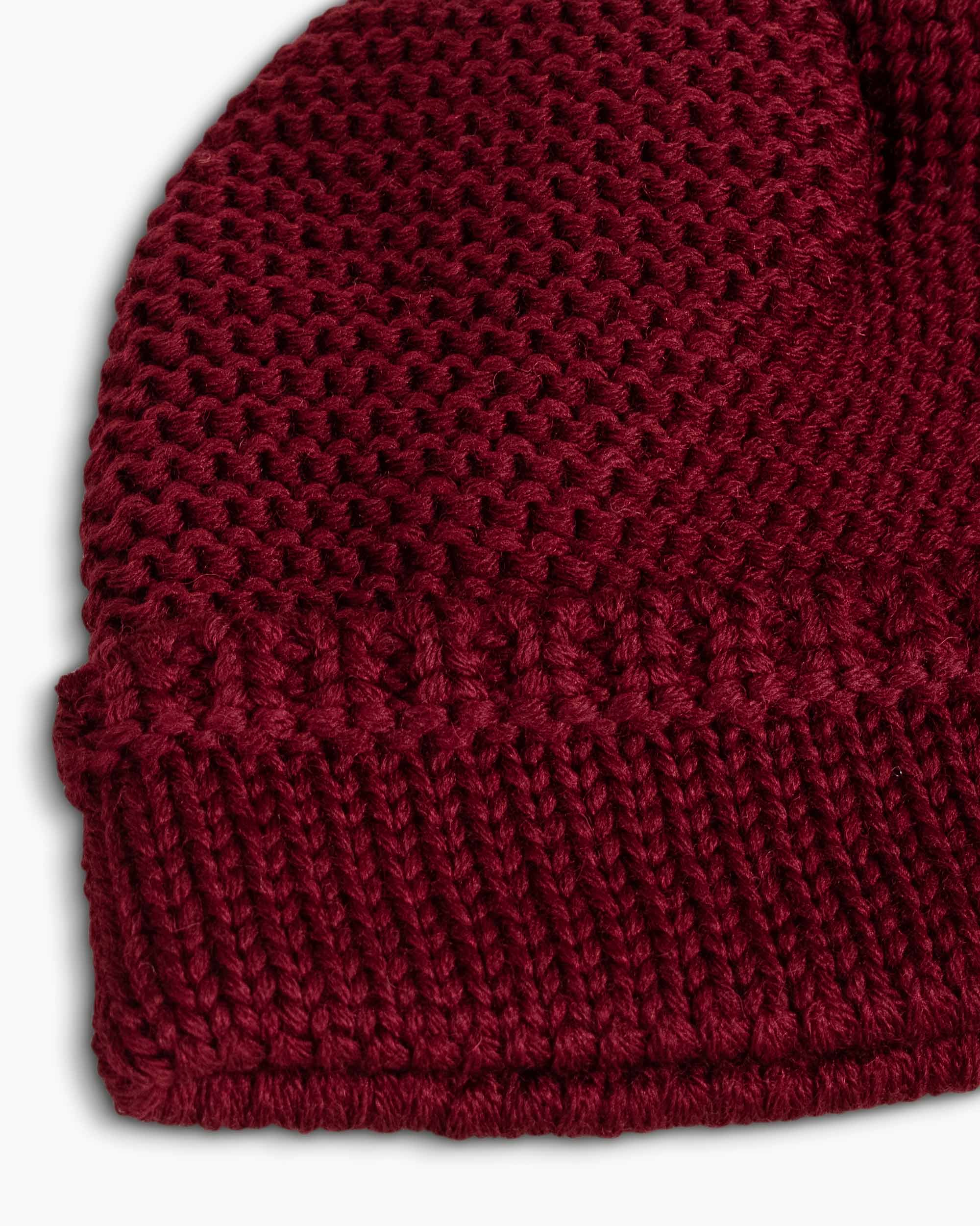 The Real McCoy's MA22109 Fisherman's Knit Cap Maroon