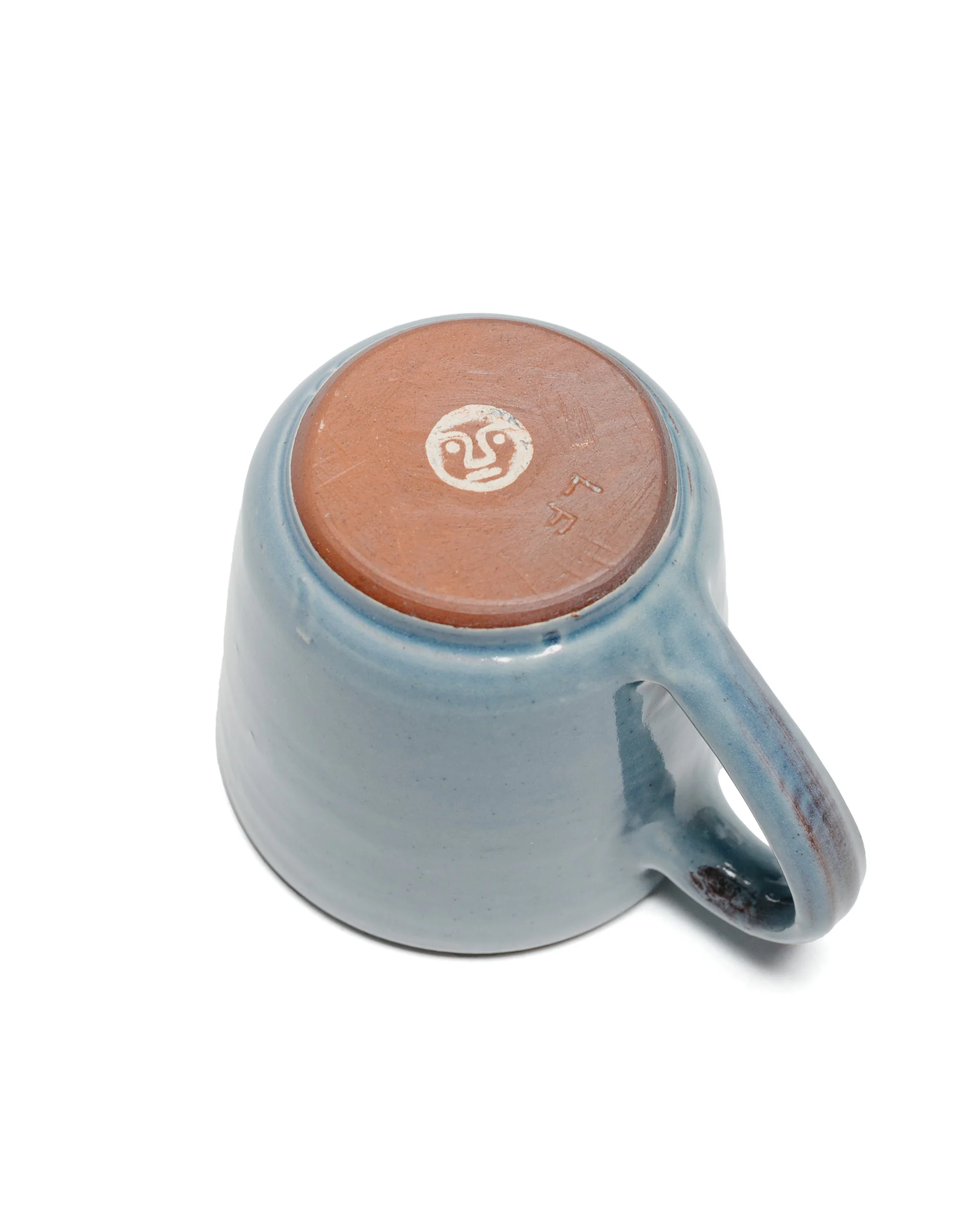 Tender Lost & Found Mug Red Clay Cobalt Blue Glazed
