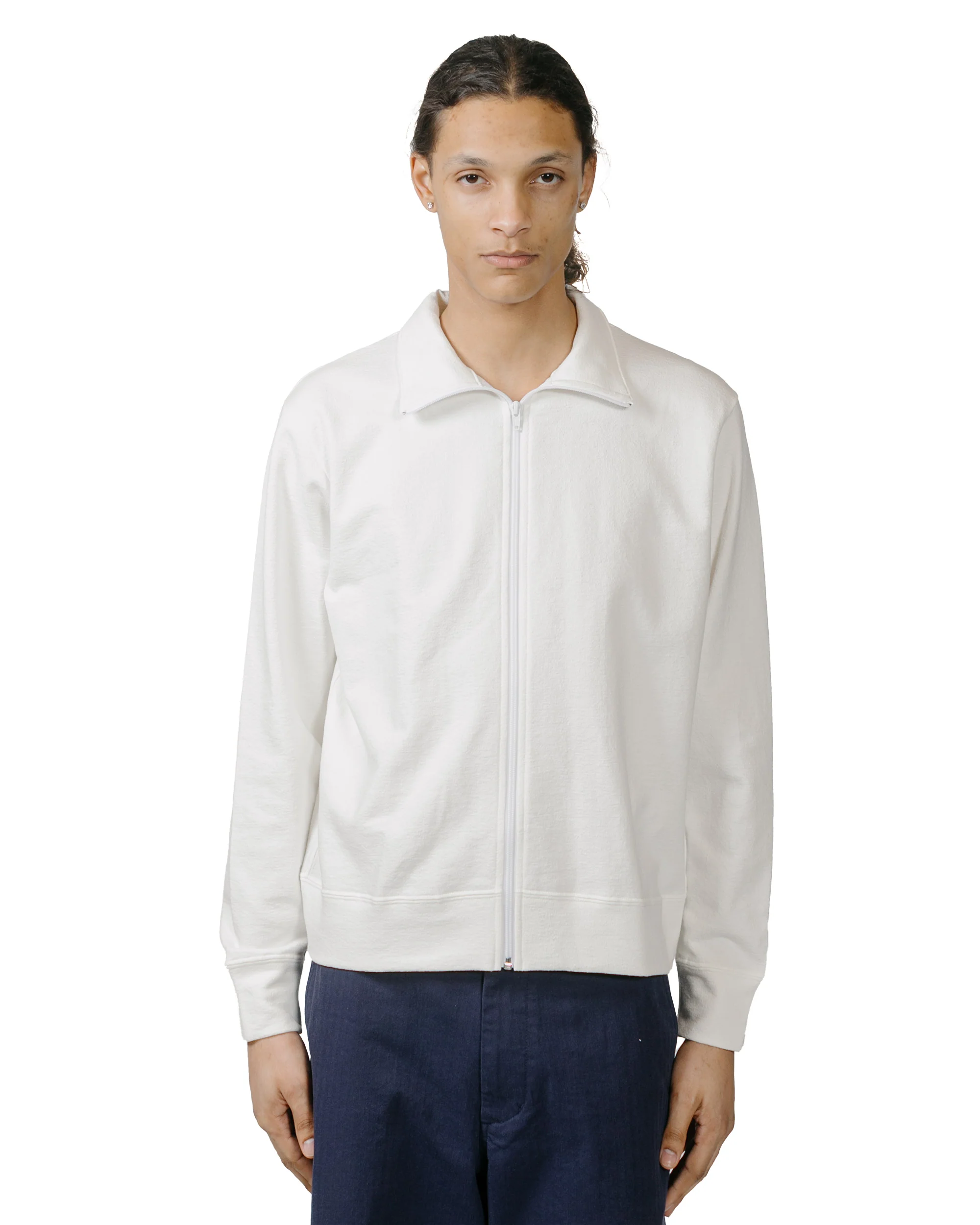 Lady White Co. Textured Full Zip White