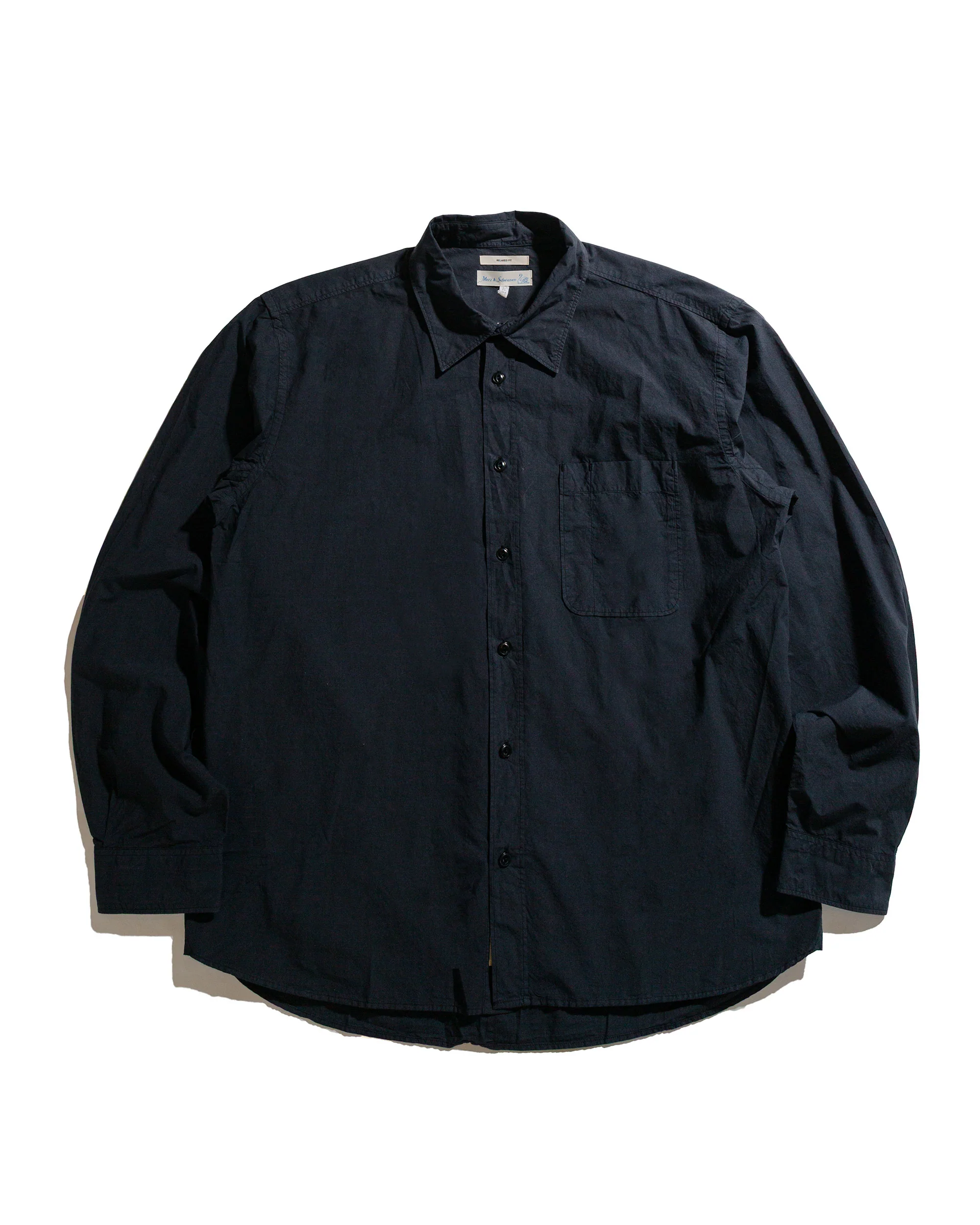 Merz B. Schwanen SHIRT01 Unisex Cotton Poplin Shirt Charcoal
