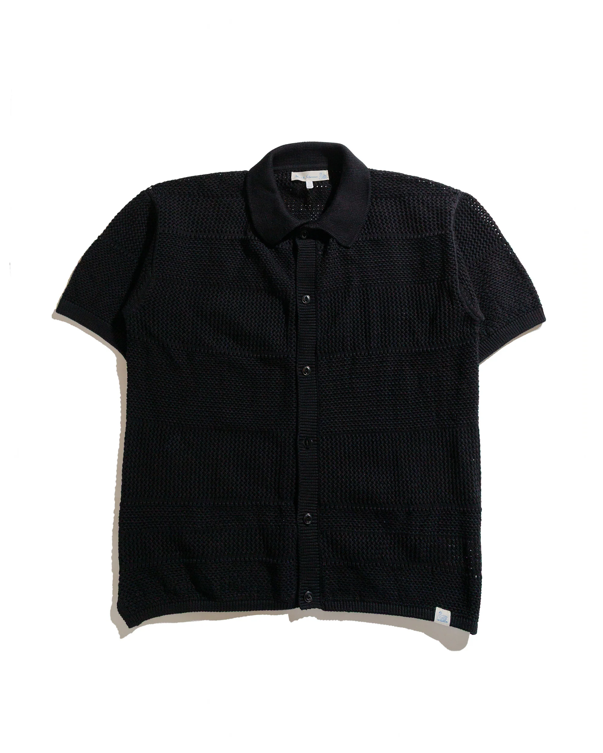 Merz B. Schwanen KNITSHIRT01 Crochet Shirt Deep Black