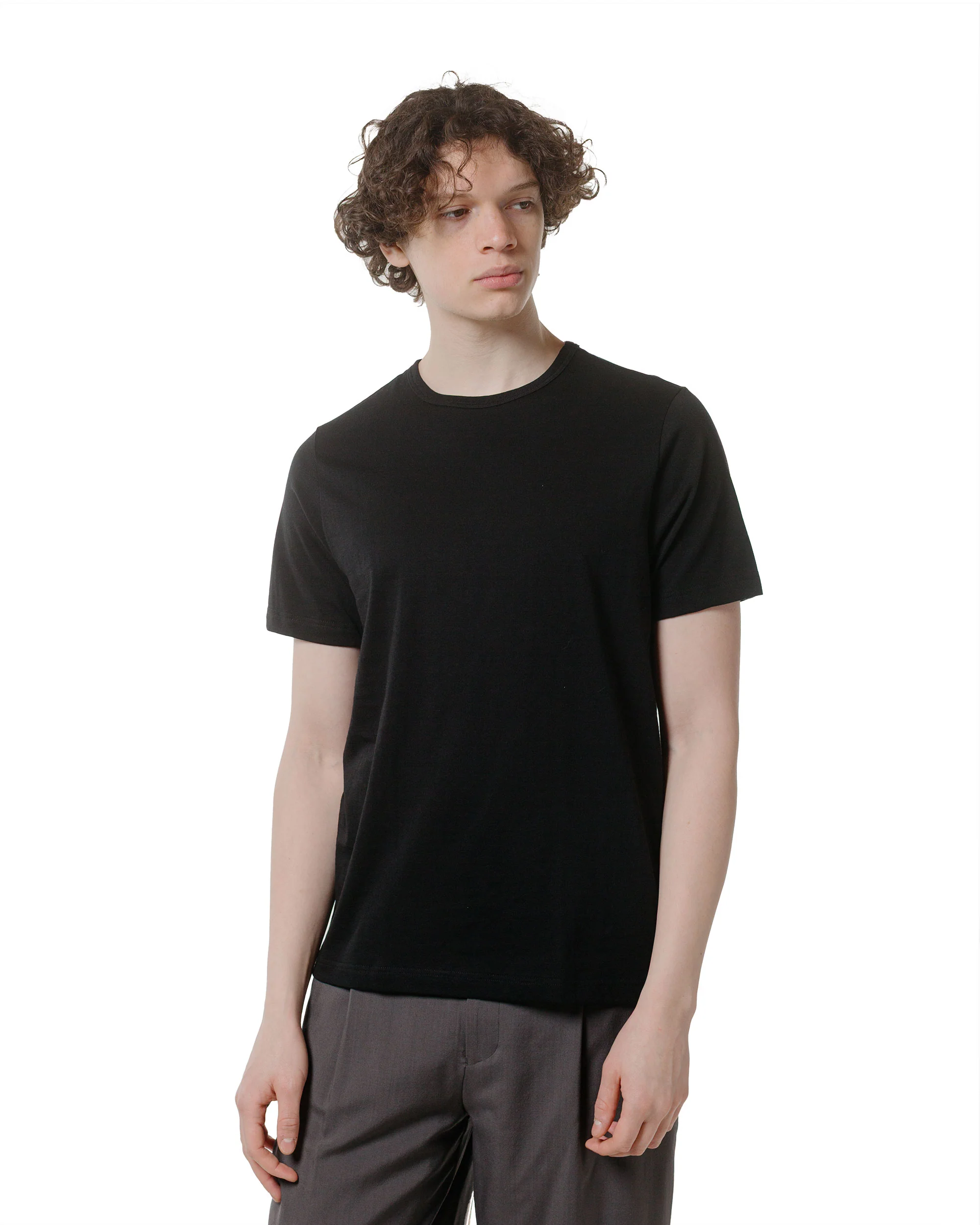Merz B. Schwanen 1950s Loopwheeled T-Shirt Deep Black
