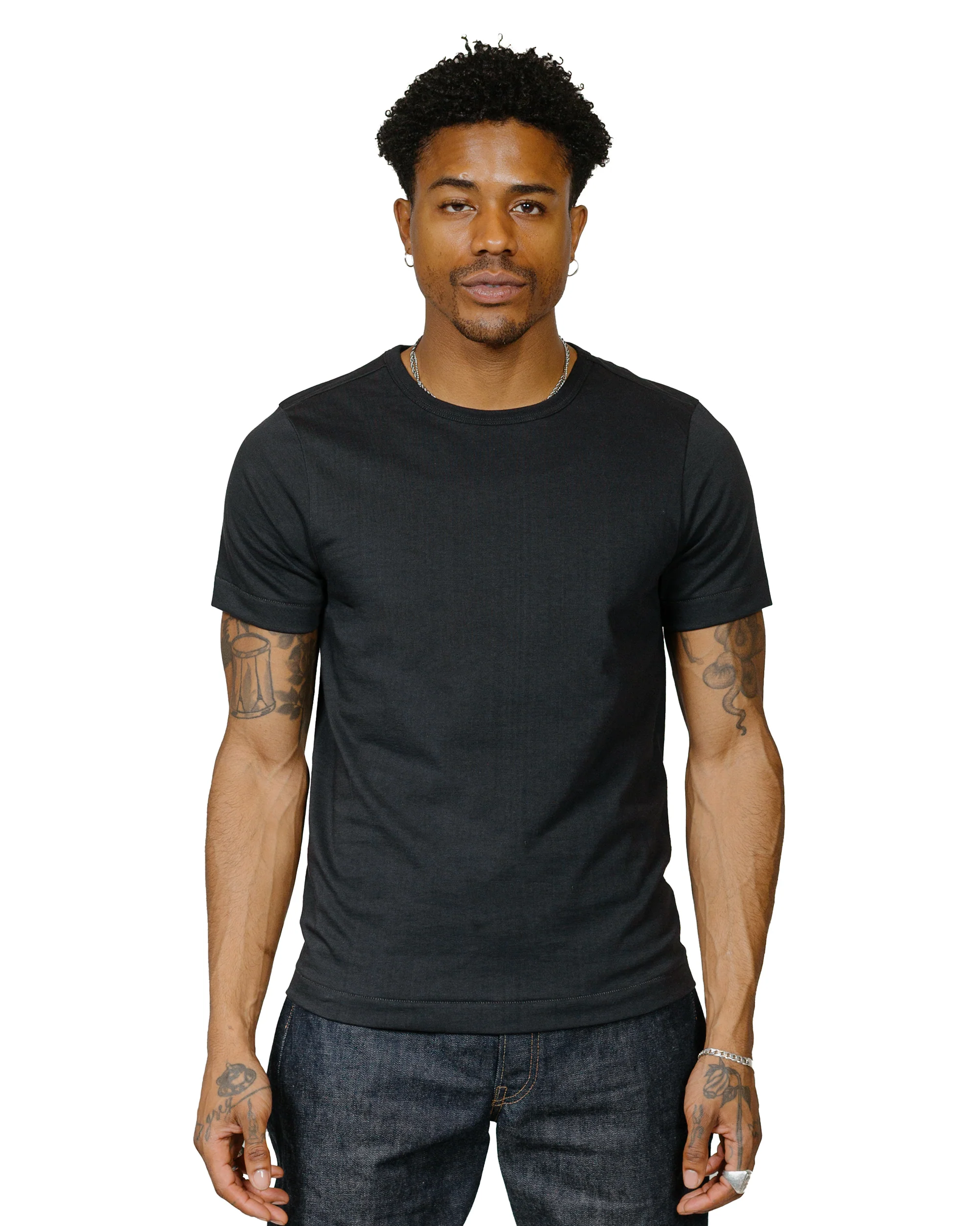 Merz B. Schwanen 215 Loopwheeled T-Shirt Charcoal