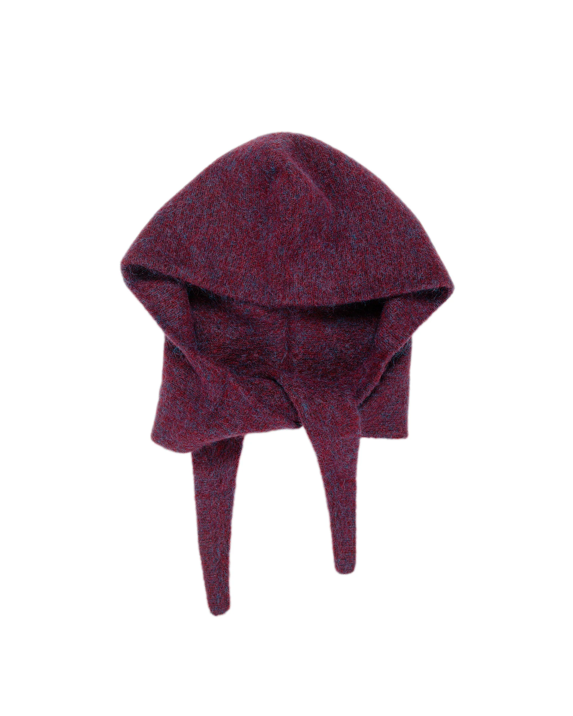 Amomento Hairy Balaclava Scarf Burgundy