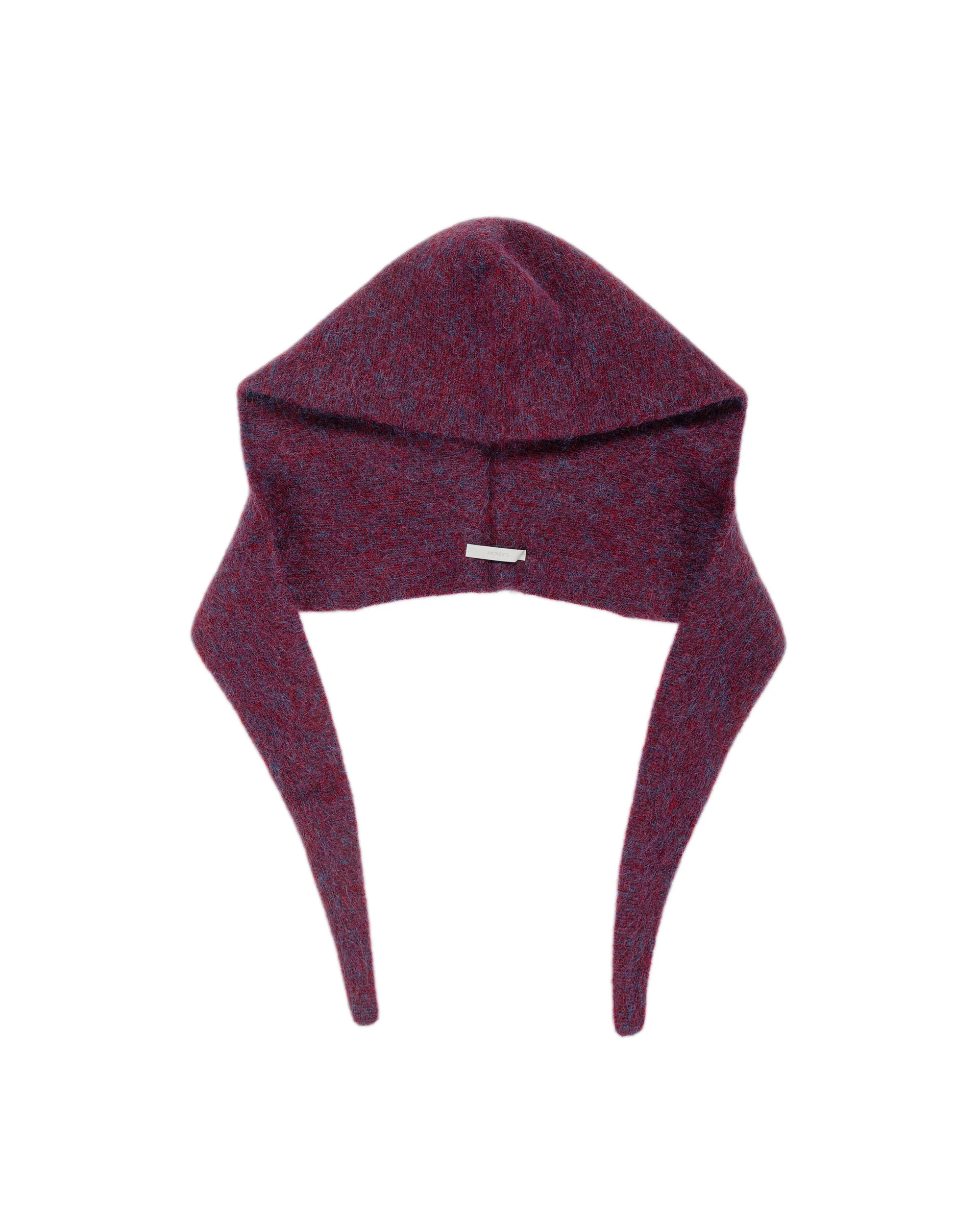 Amomento Hairy Balaclava Scarf Burgundy