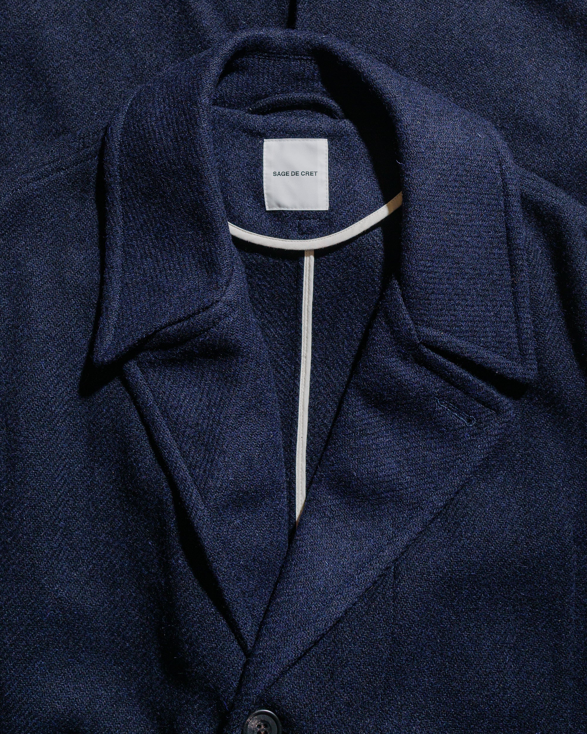 17345-sage-de-cret-harris-tweed-ulster-collar-long-coat-navy-5.jpg Sage de Cret Harris Tweed Ulster Collar Long Coat Navy