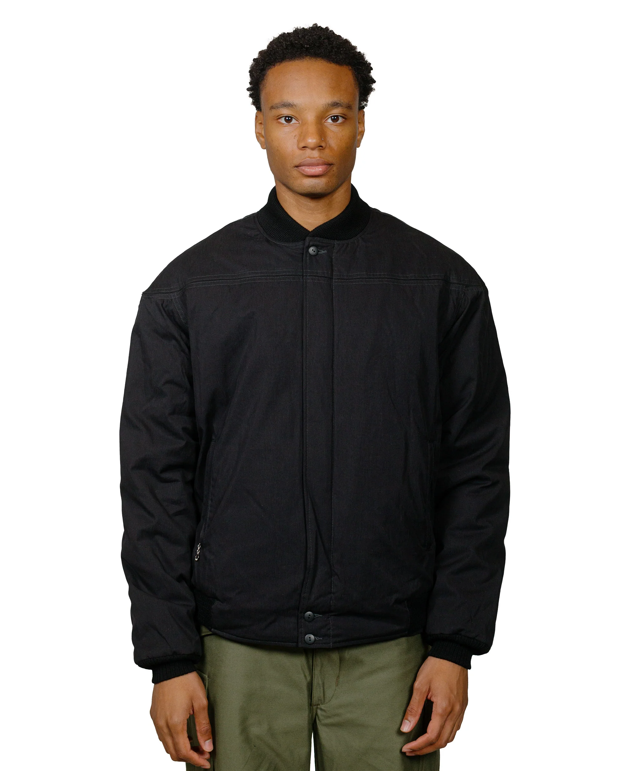 The Real McCoy's BJ24002 Buco Cape Shoulder Sports Jacket Black