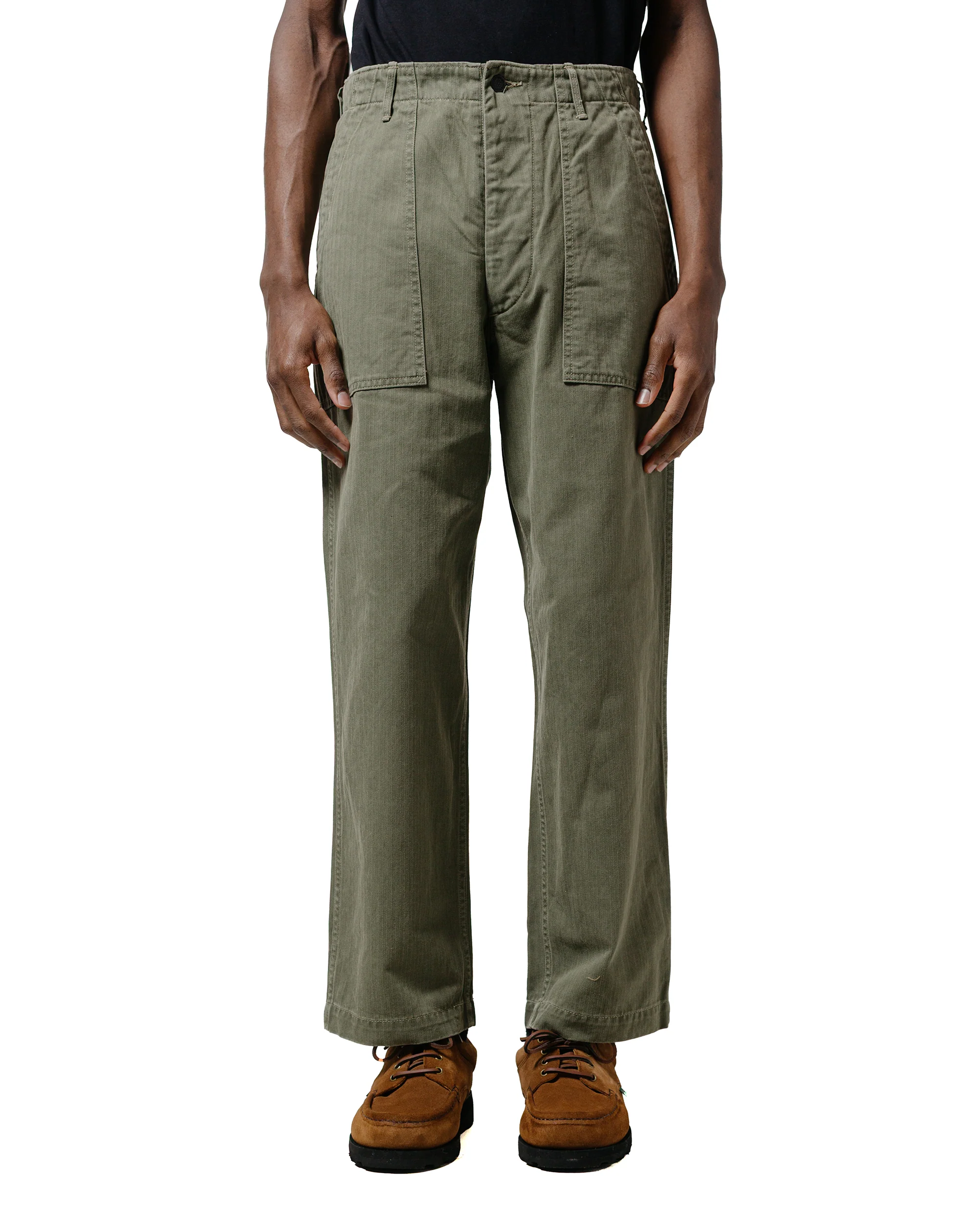 The Corona Utility FP001-01 'Utility Slacks' SZ Military H.B.T Light OG w/ Bio-Wash