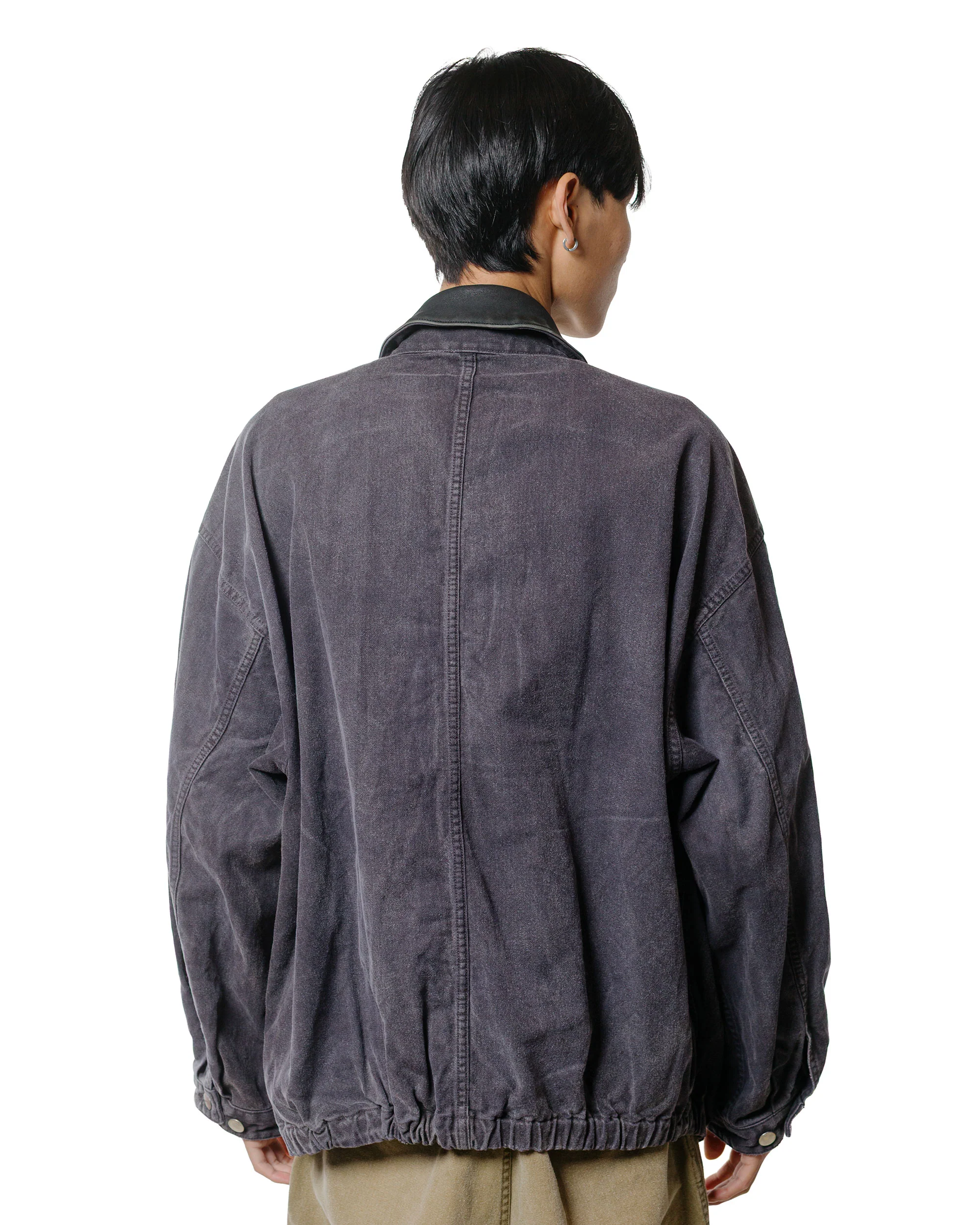 ssstein Sulfur Dyed Whip Cord Vintage Zip Jacket Black