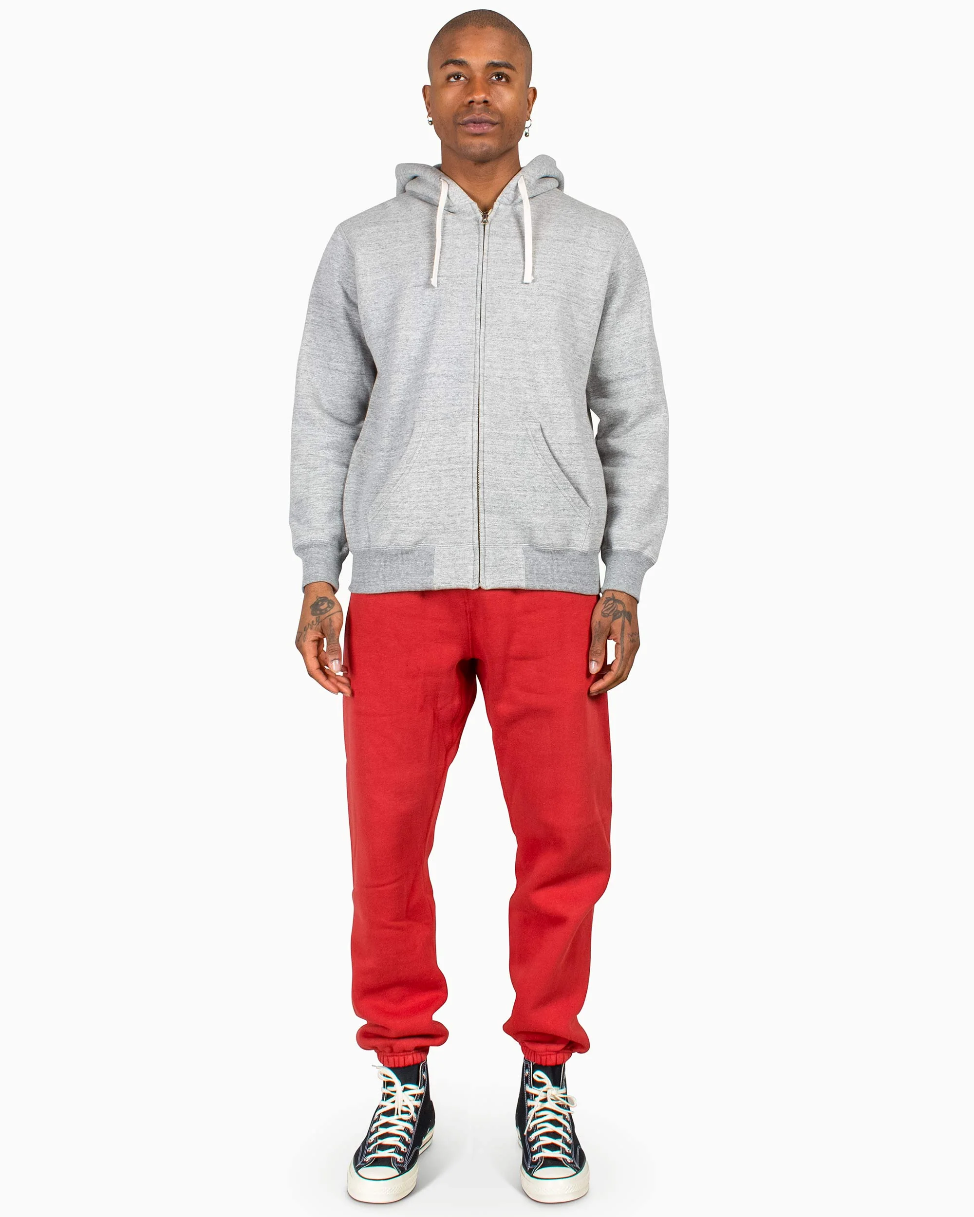 The Real McCoy's MC18118 10 oz. Loopwheel Sweatpants Cherry