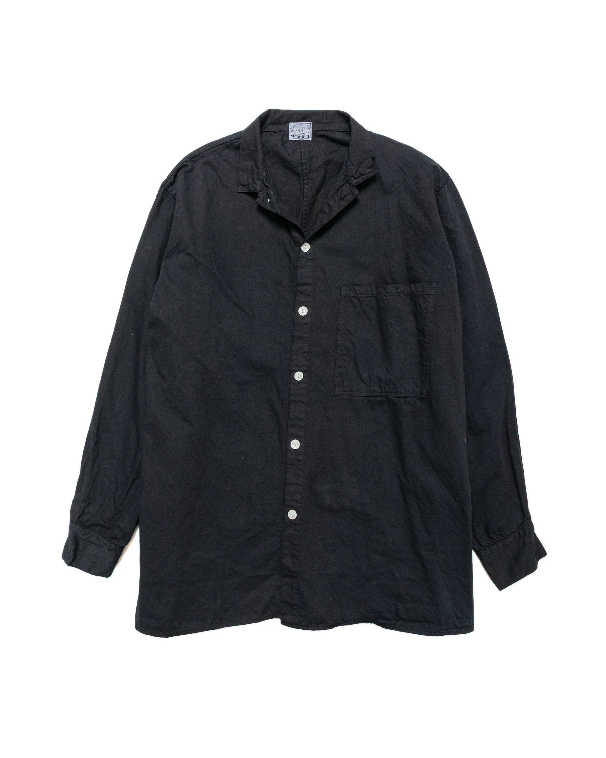 Tender Type 471 Plastron Shirt Clean Cotton Drill Black Hole