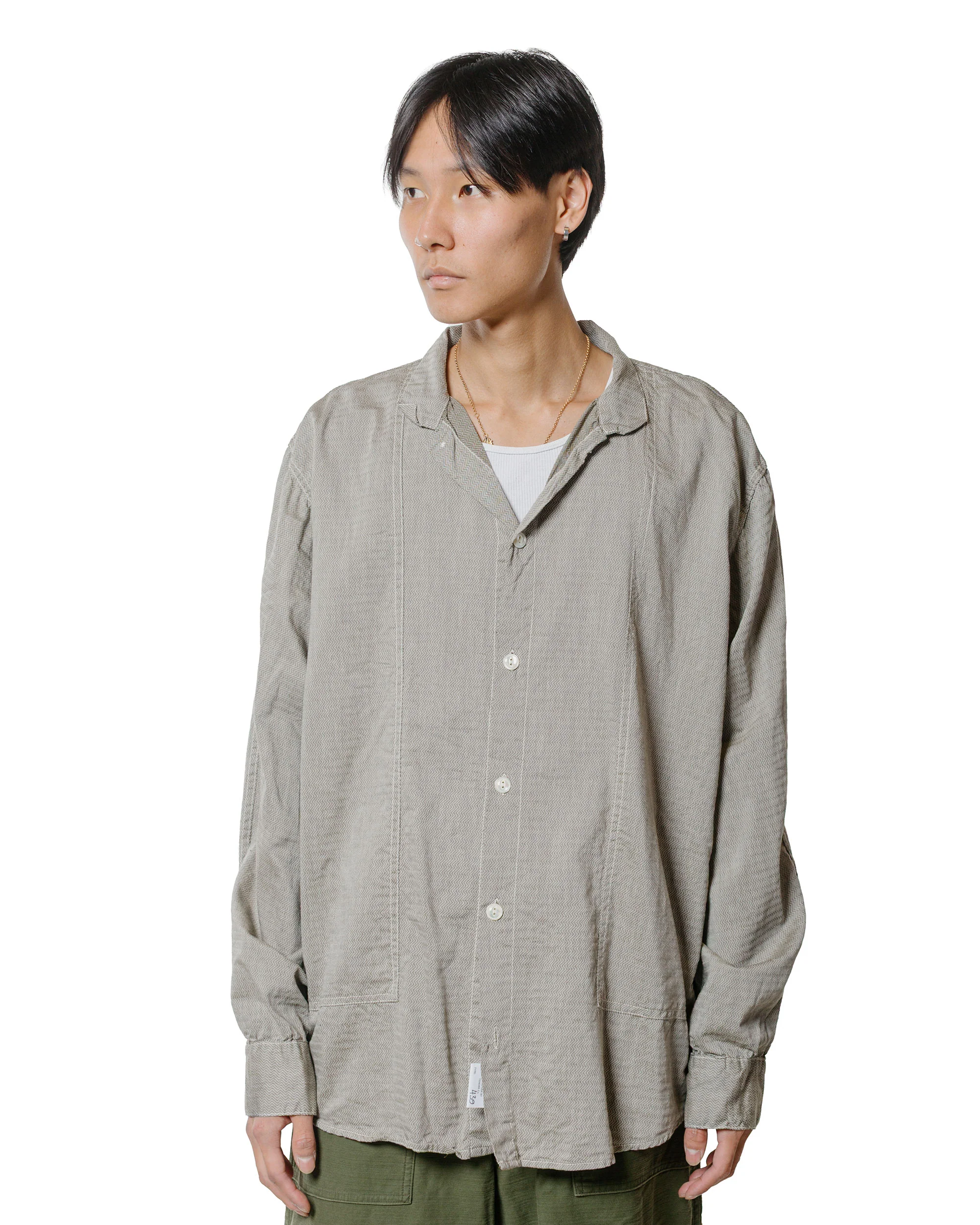 Tender Type 439 Stole Pocket Butterfly Shirt Thunderbolt Cotton Cambric Rinsed
