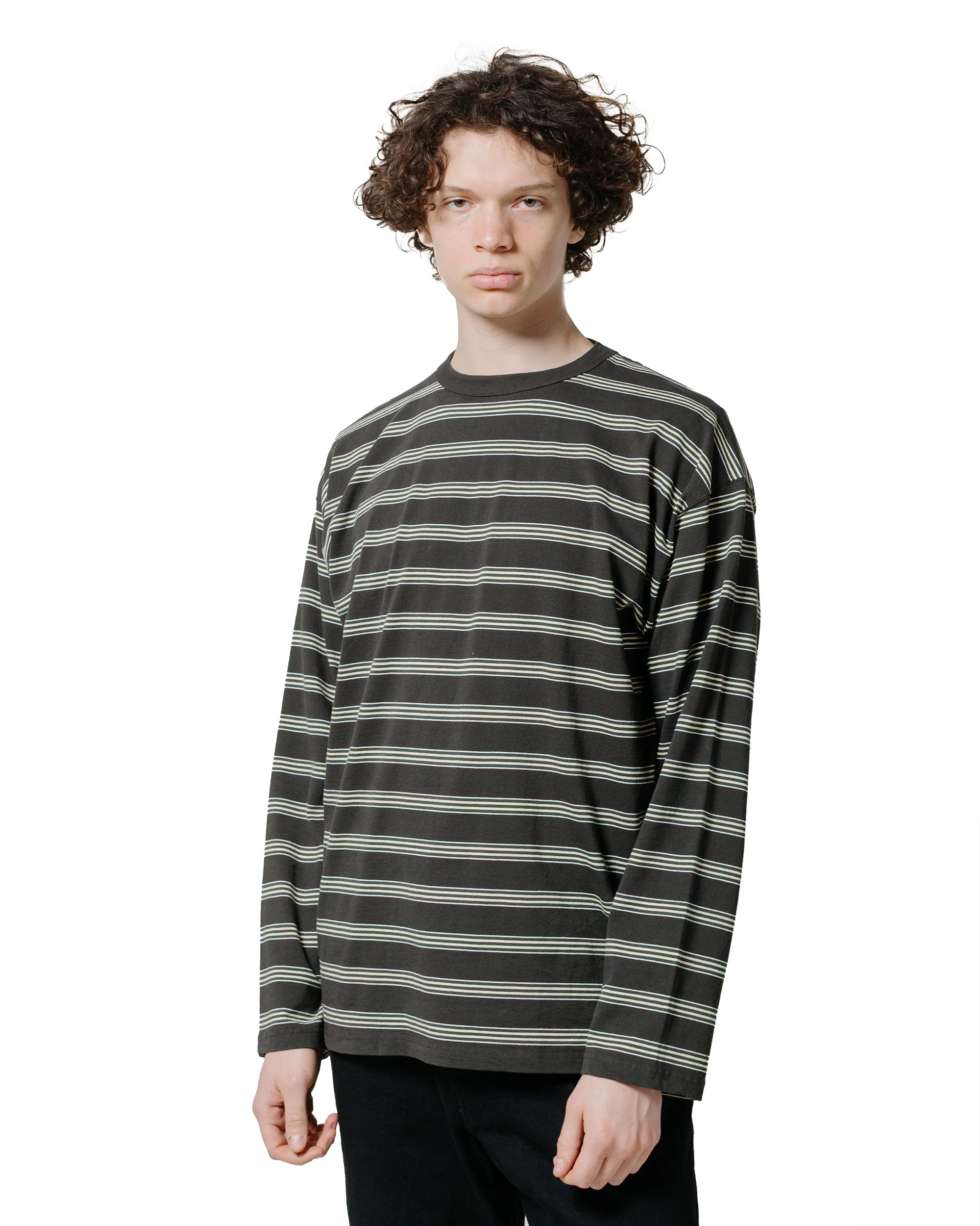 Phigvel Border Long Sleeve Top Graphite/Yellow