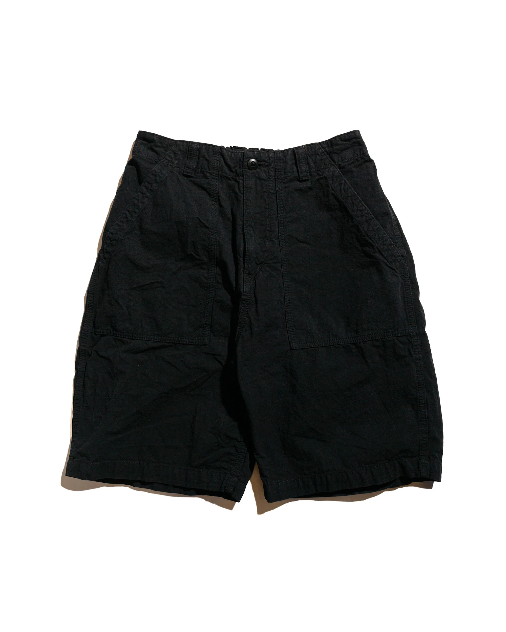 Sage de Cret High Density Cotton/Hemp Peg Top Baker Shorts Black