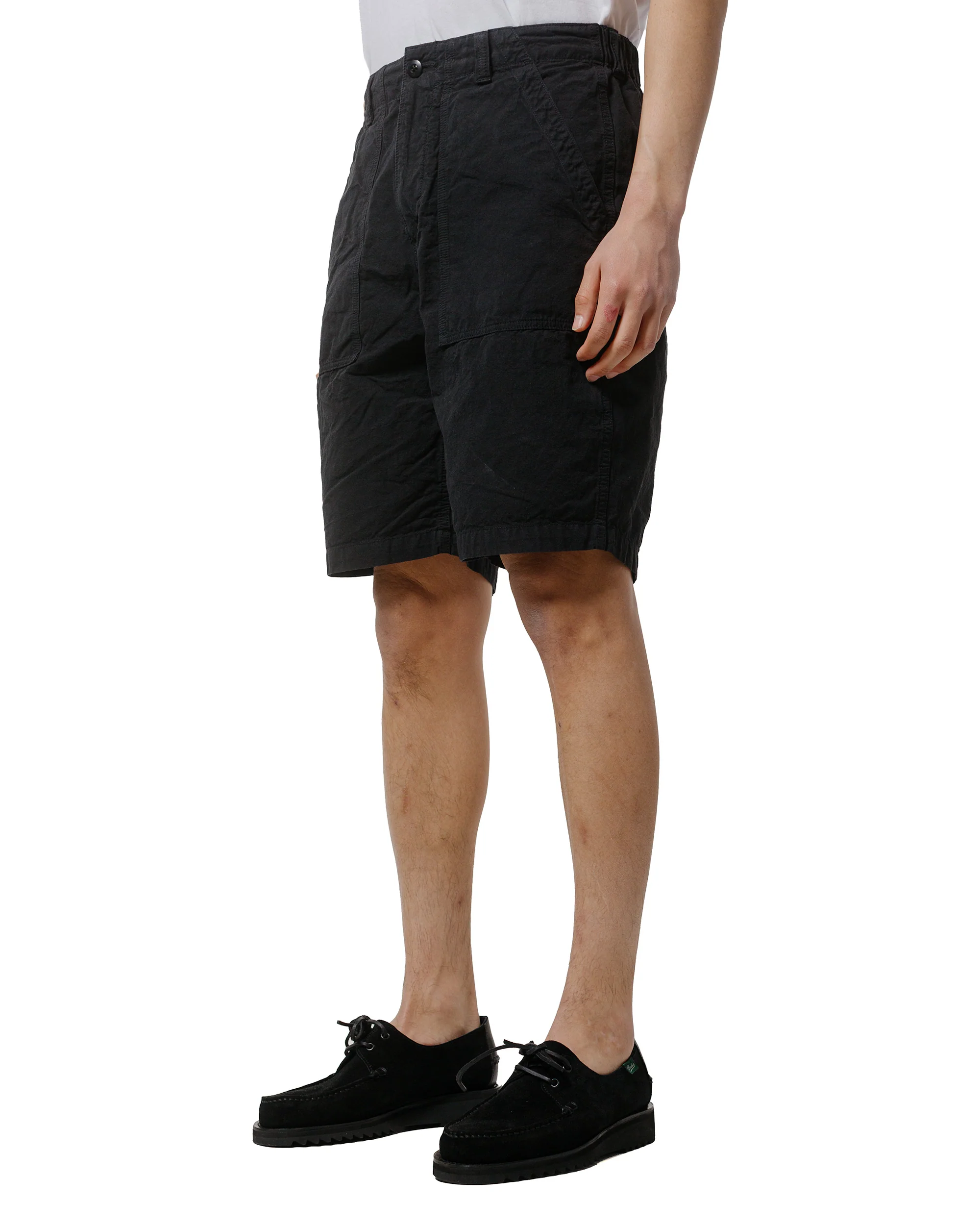 Sage de Cret High Density Cotton/Hemp Peg Top Baker Shorts Black