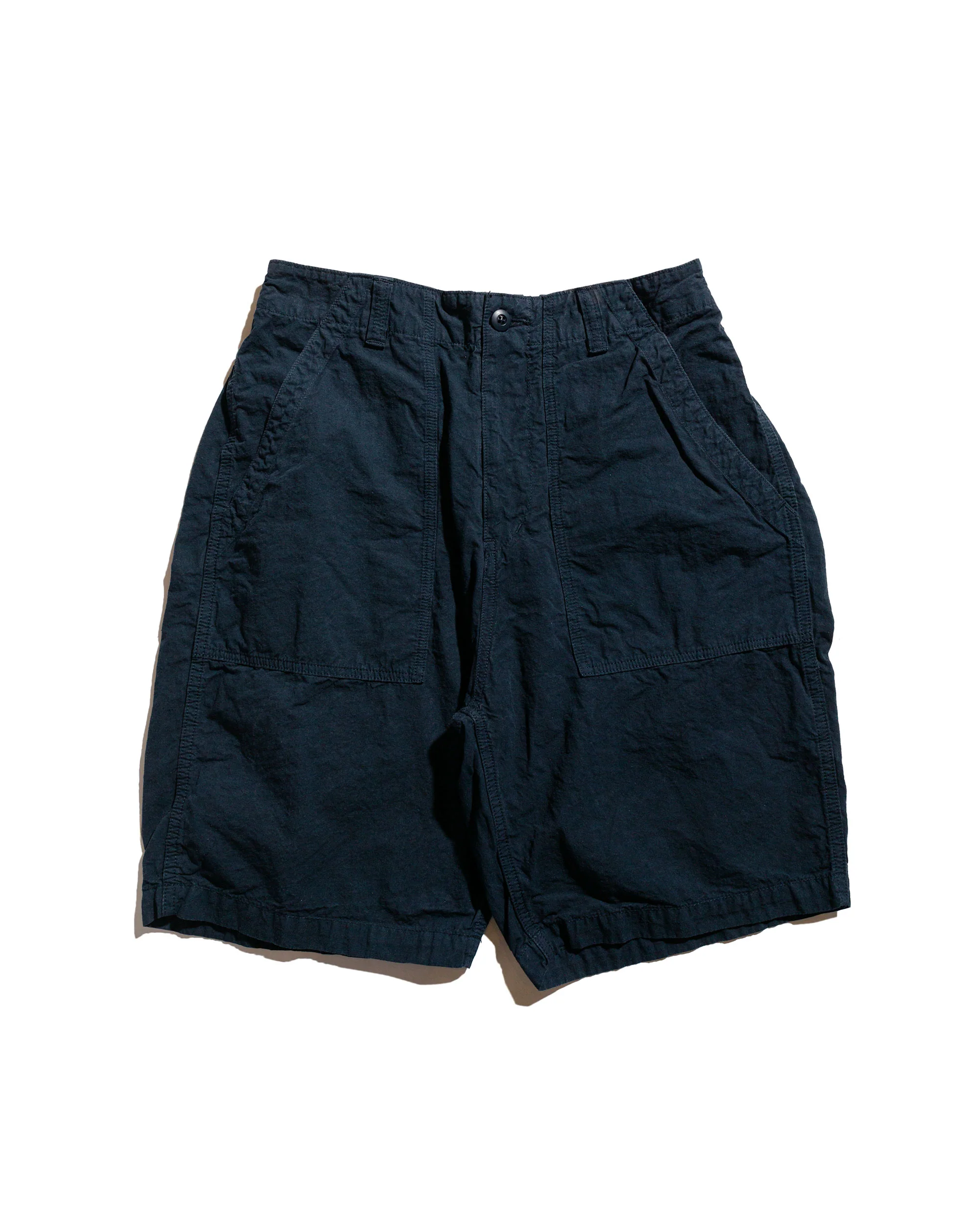 Sage de Cret High Density Cotton/Hemp Peg Top Baker Shorts Navy