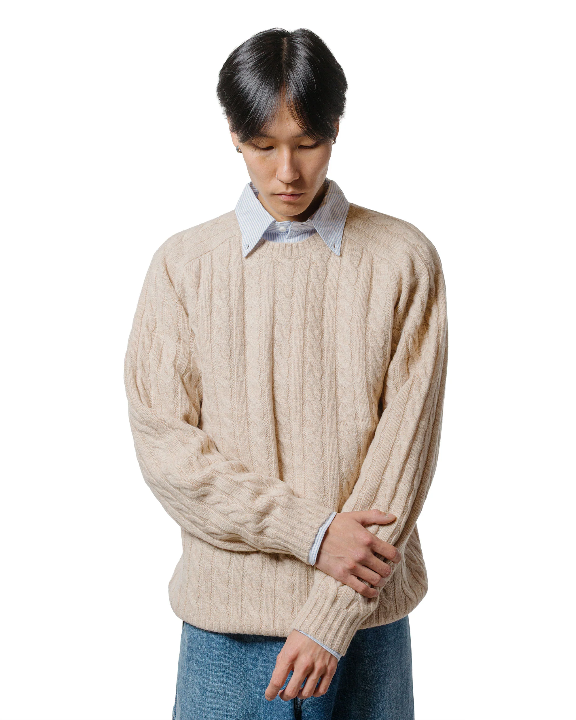 Beams Plus Cable Crew 5G Beige