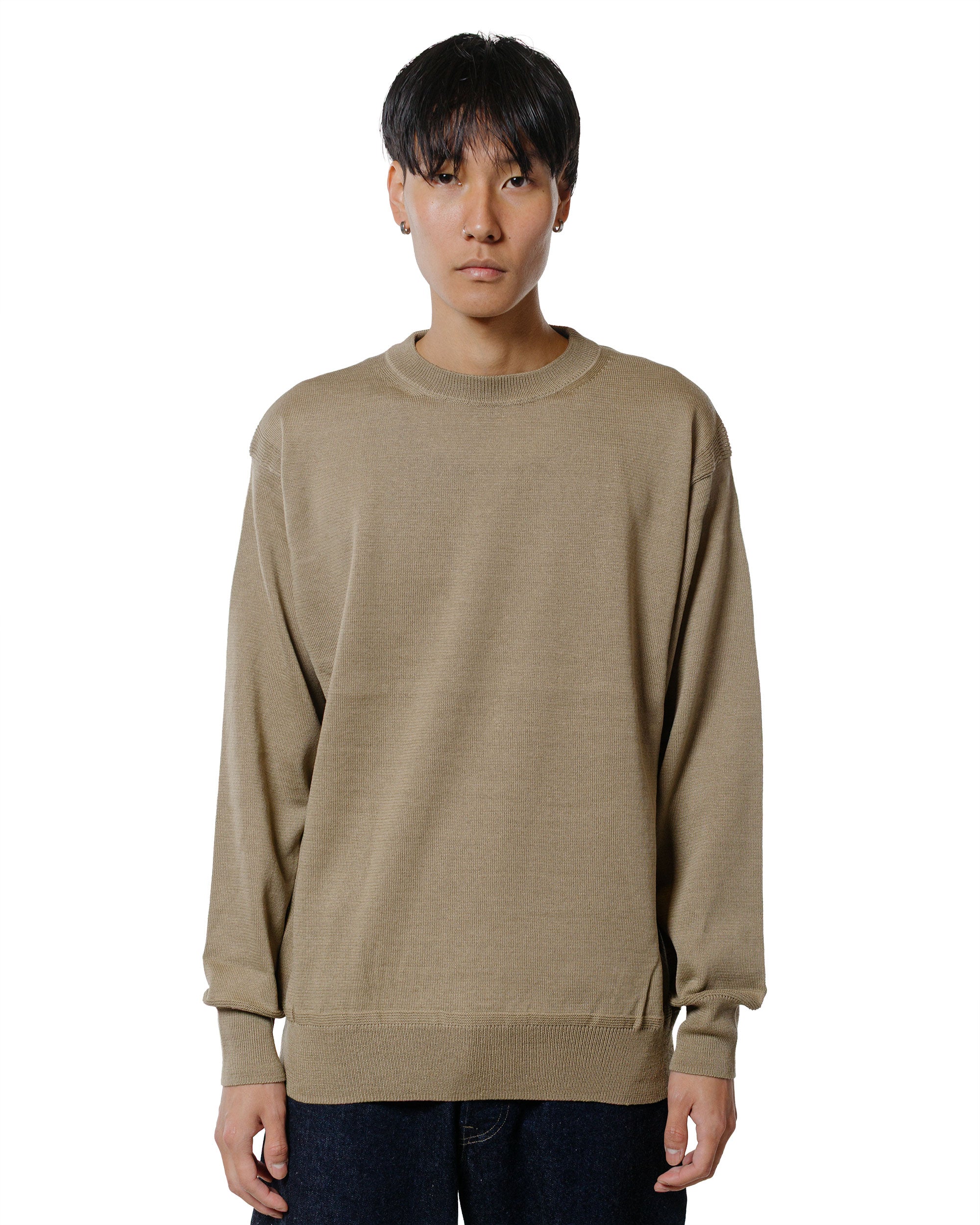 Phigvel W/L Crewneck Knit Khaki Beige