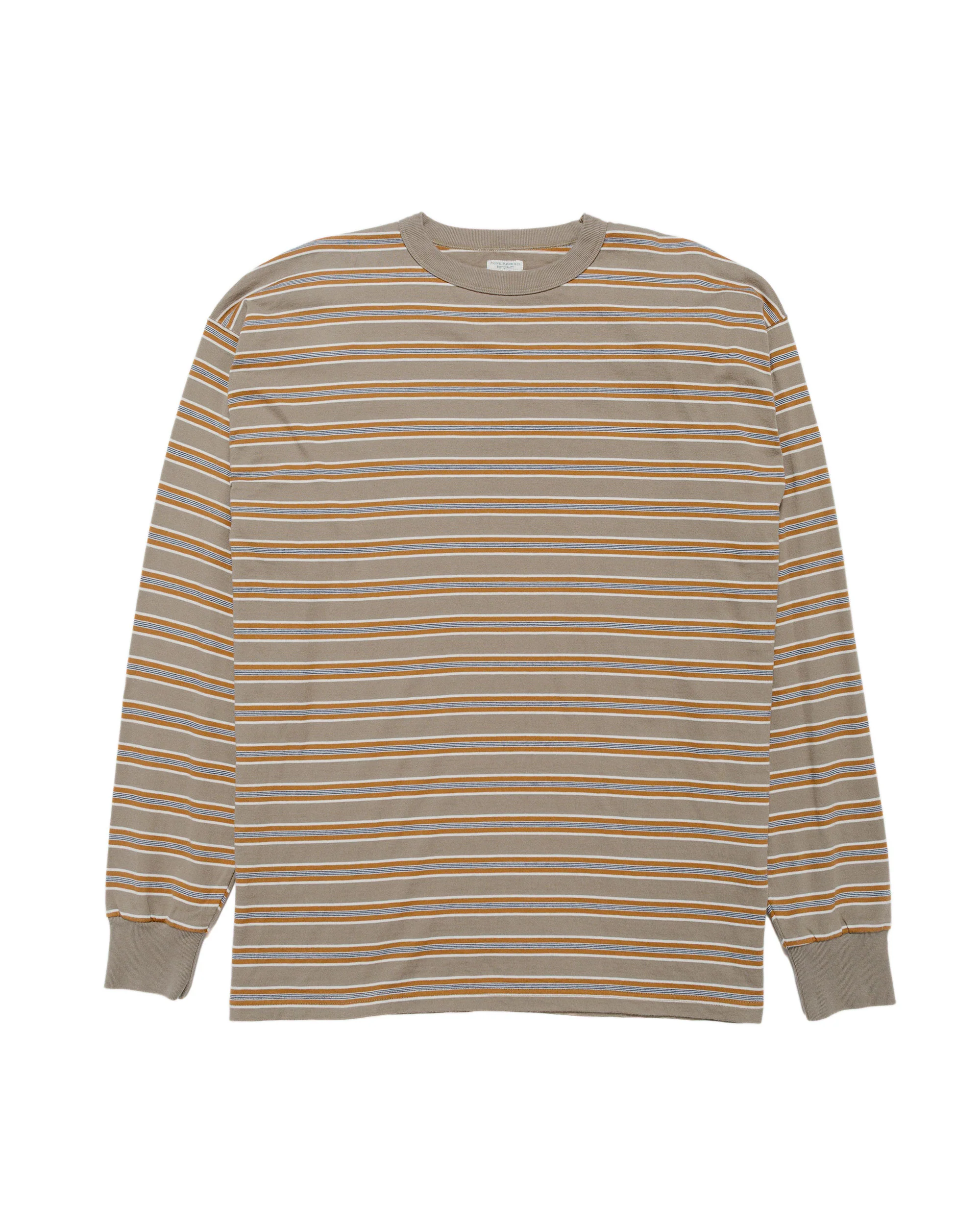 Phigvel Border Long Sleeve Top Taupe Beige/Russett