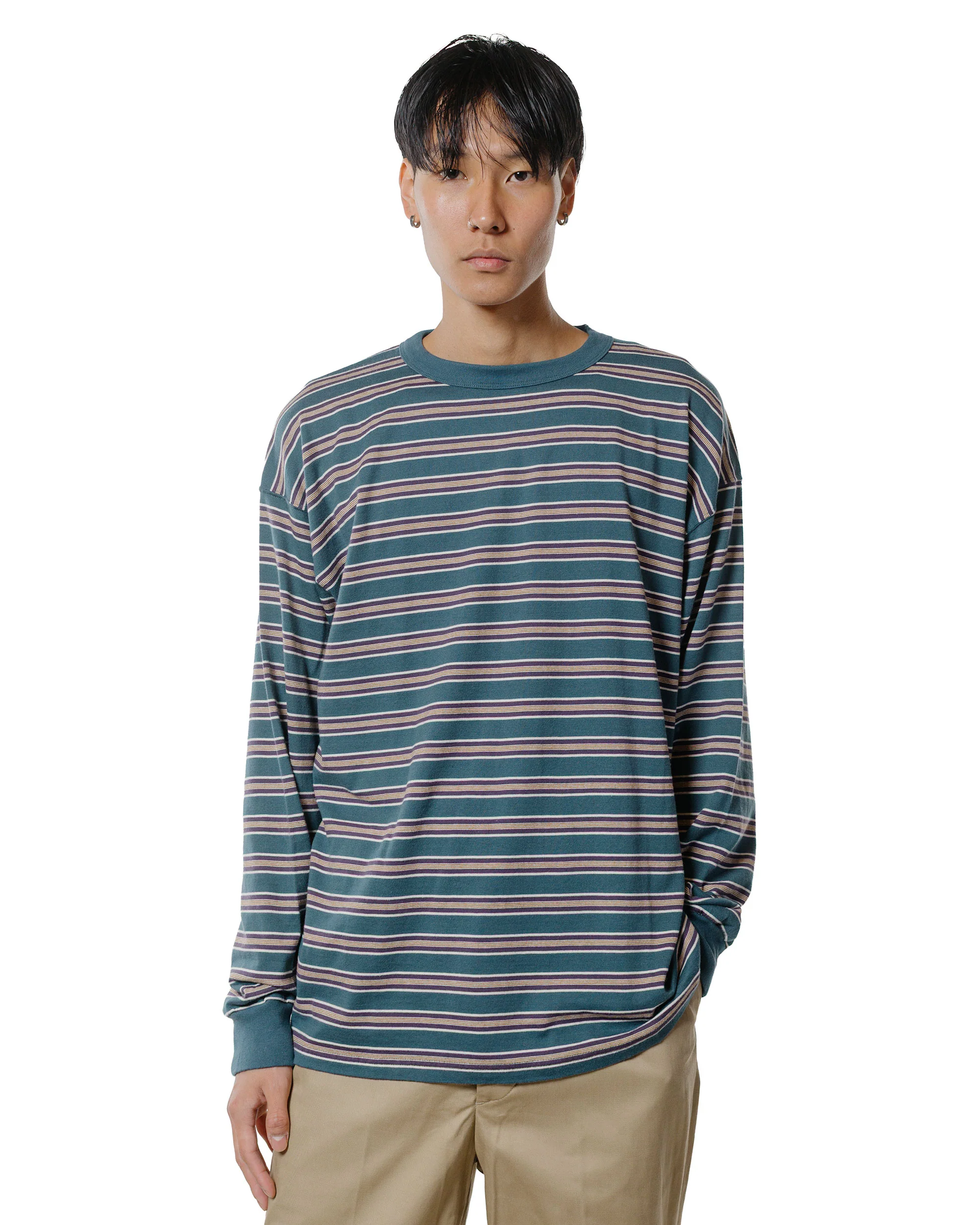 Phigvel Border Long Sleeve Top Cerulean/Purple
