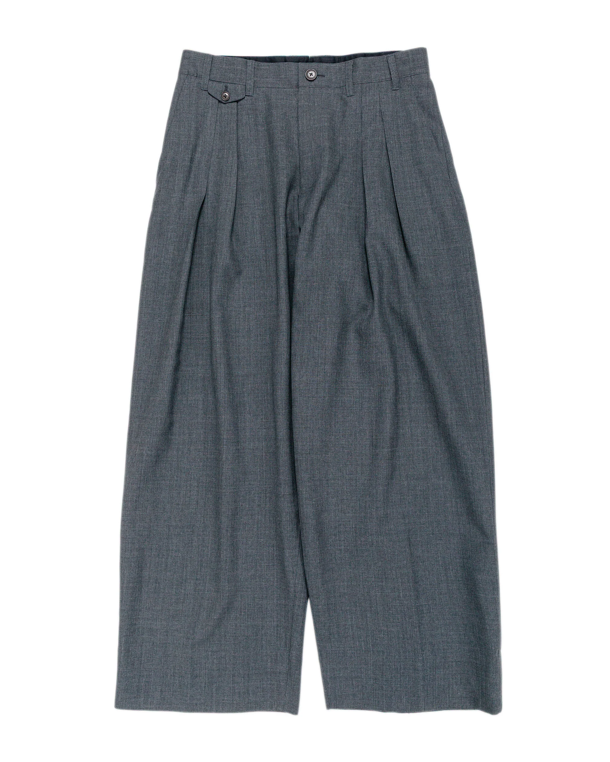 Beams Plus Studio Nicholson Alvy Double Pleat Pant Charcoal