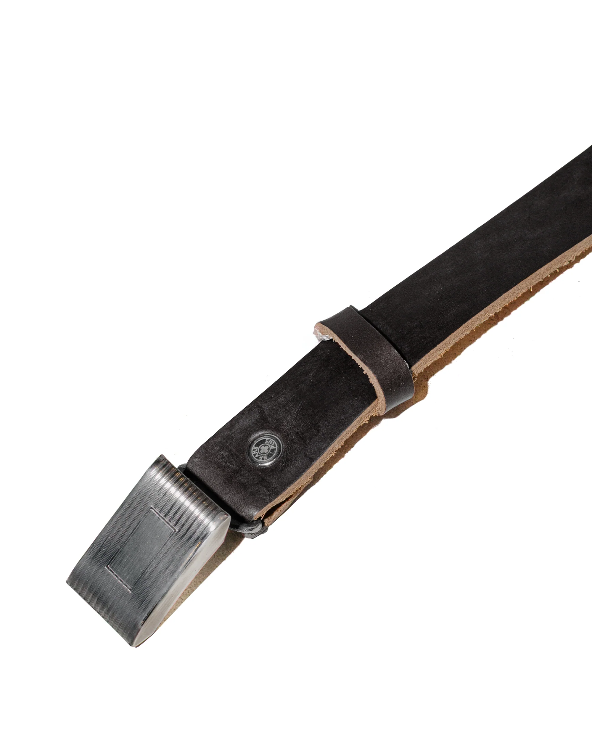 Beams Plus Plate Belt Horween Leather Black
