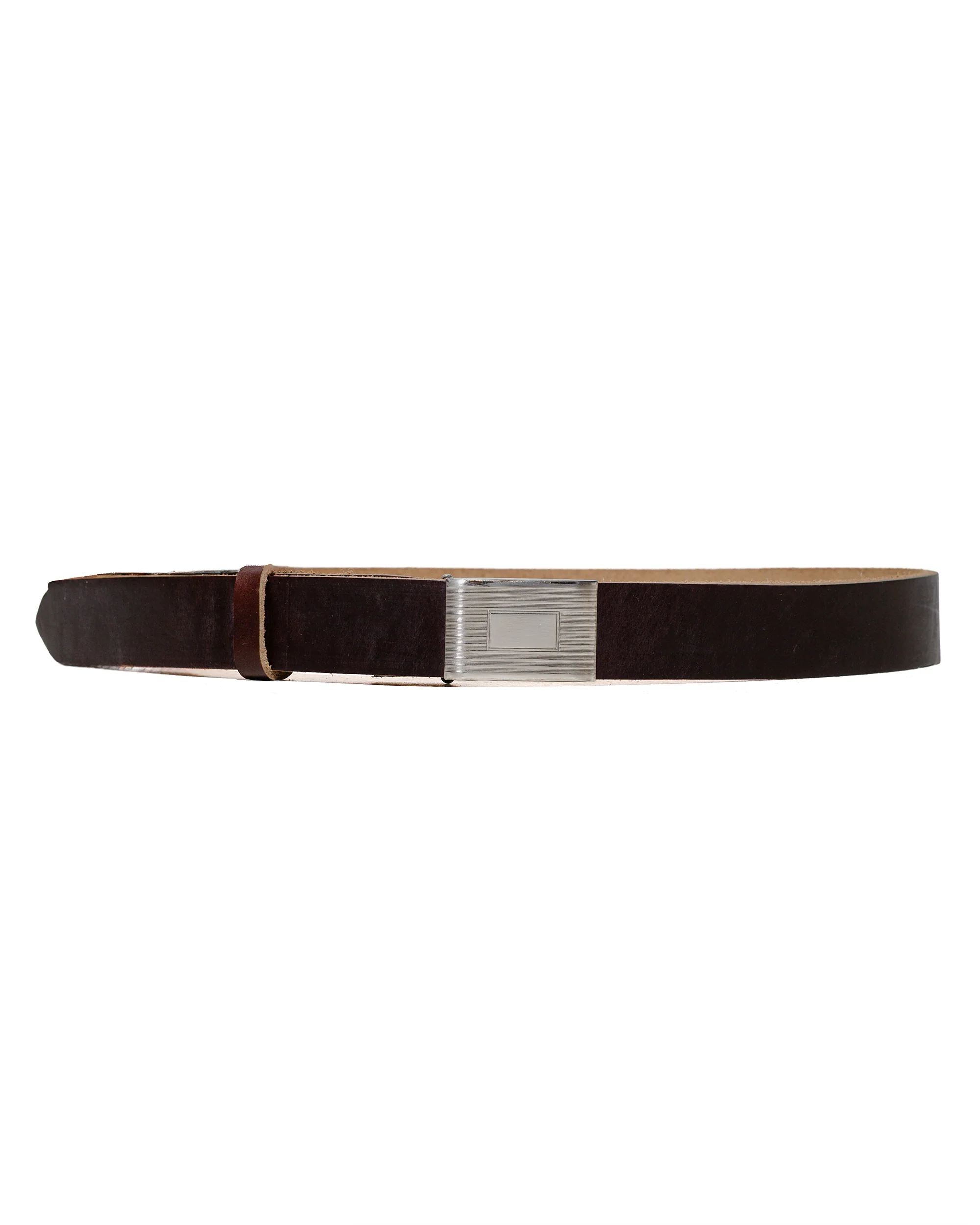 Beams Plus Plate Belt Horween Leather Brown