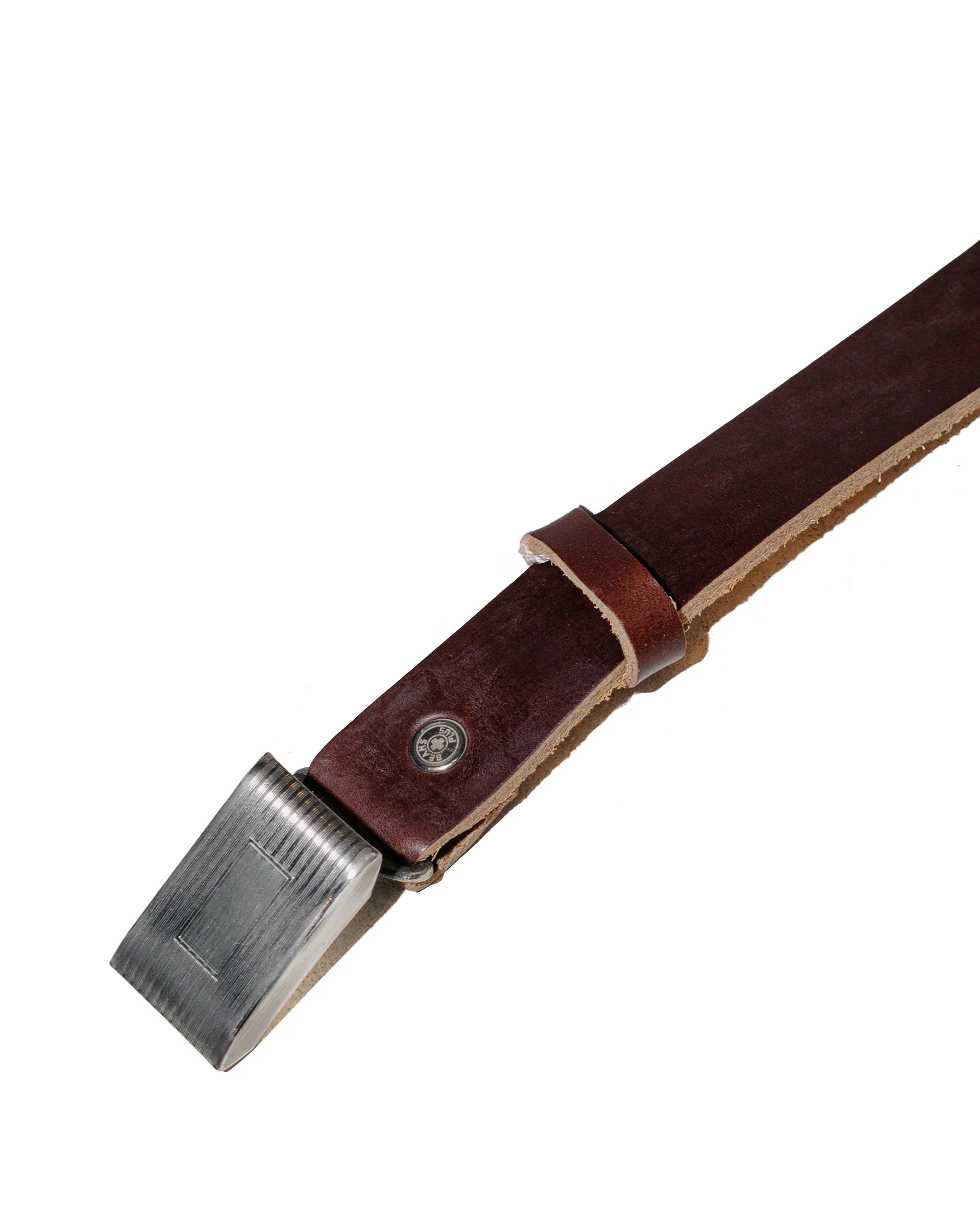 Beams Plus Plate Belt Horween Leather Brown