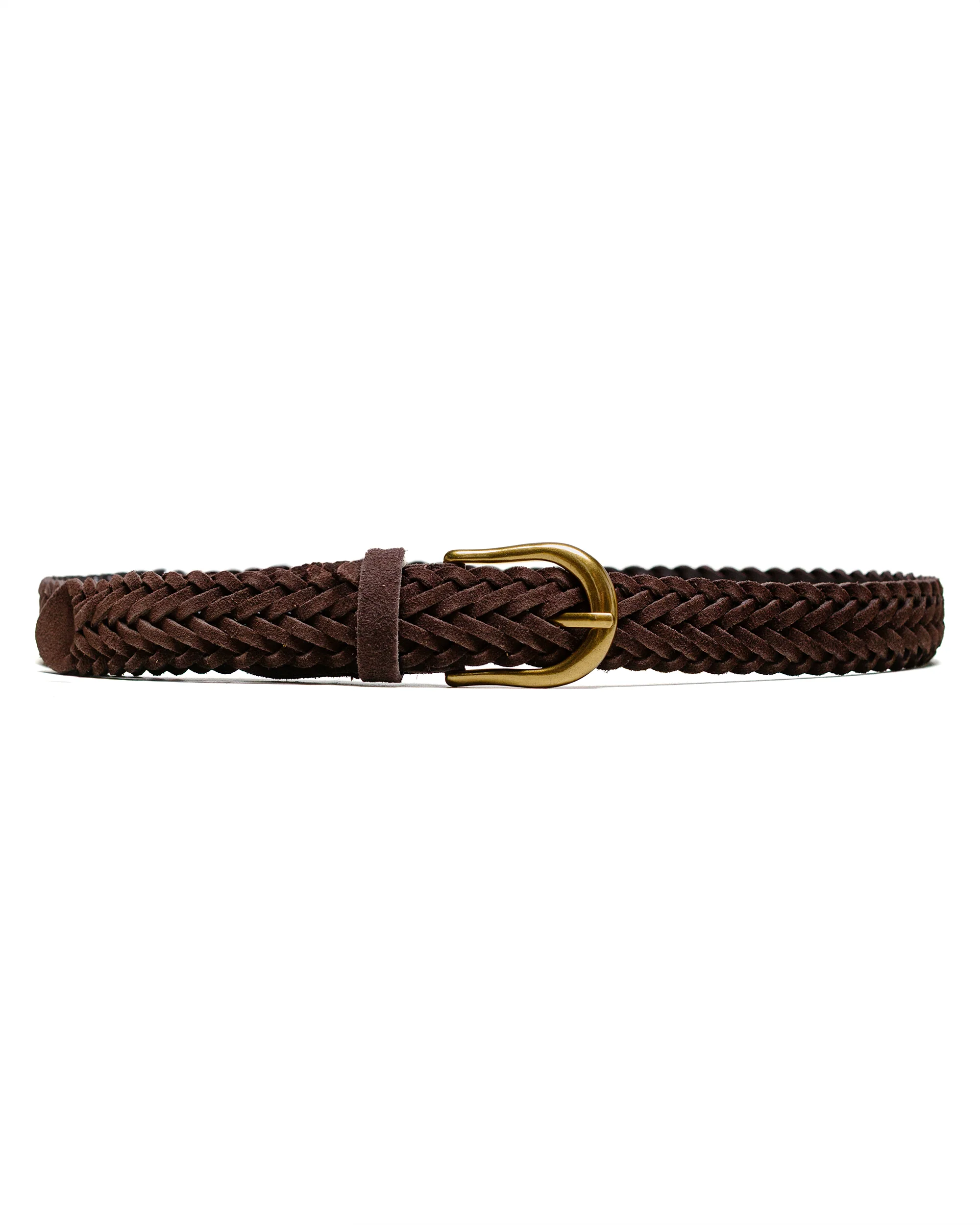 Beams Plus Suede Mesh Belt Dark Brown