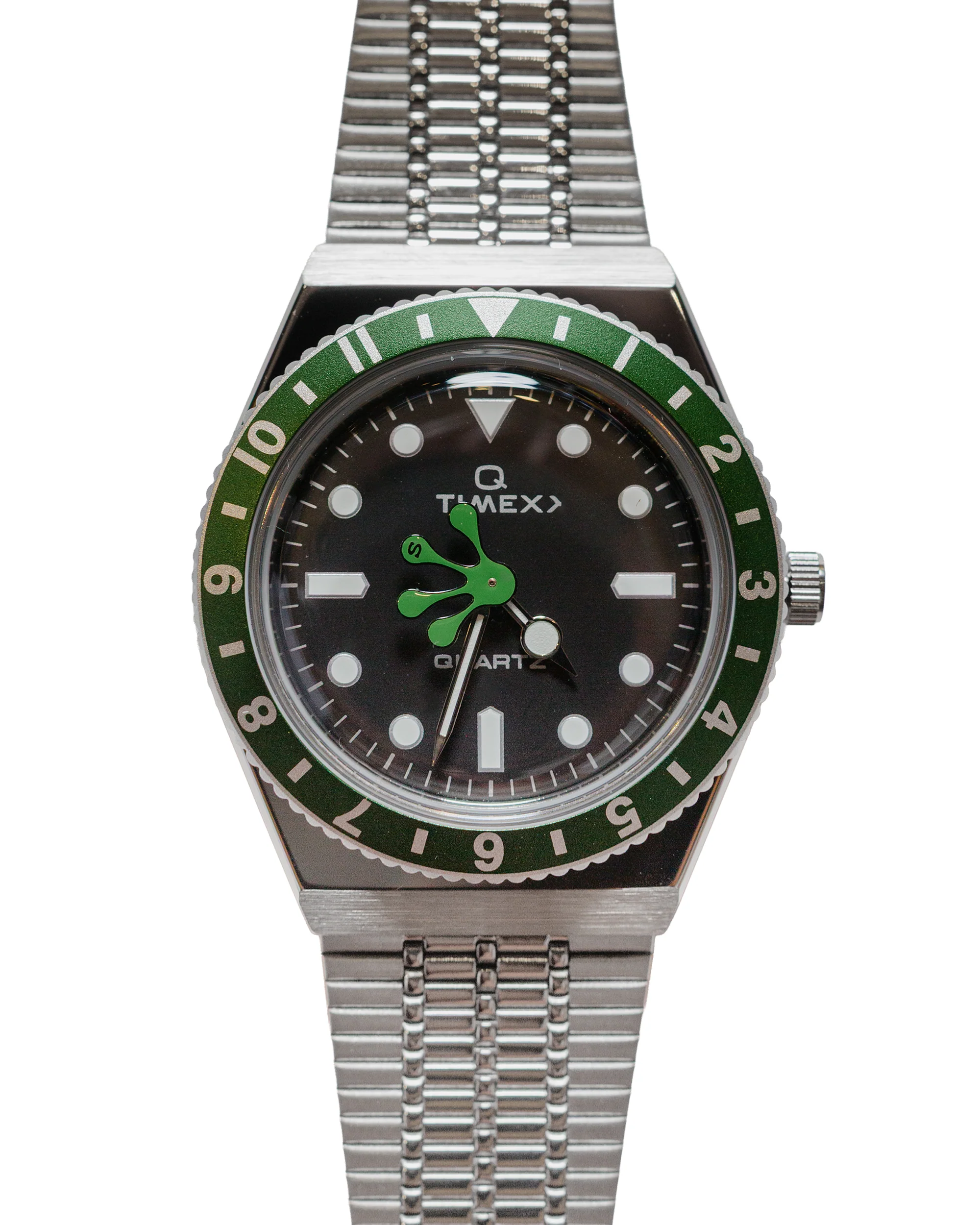 Timex Q Timex seconde/seconde/ 38mm Green Bezel