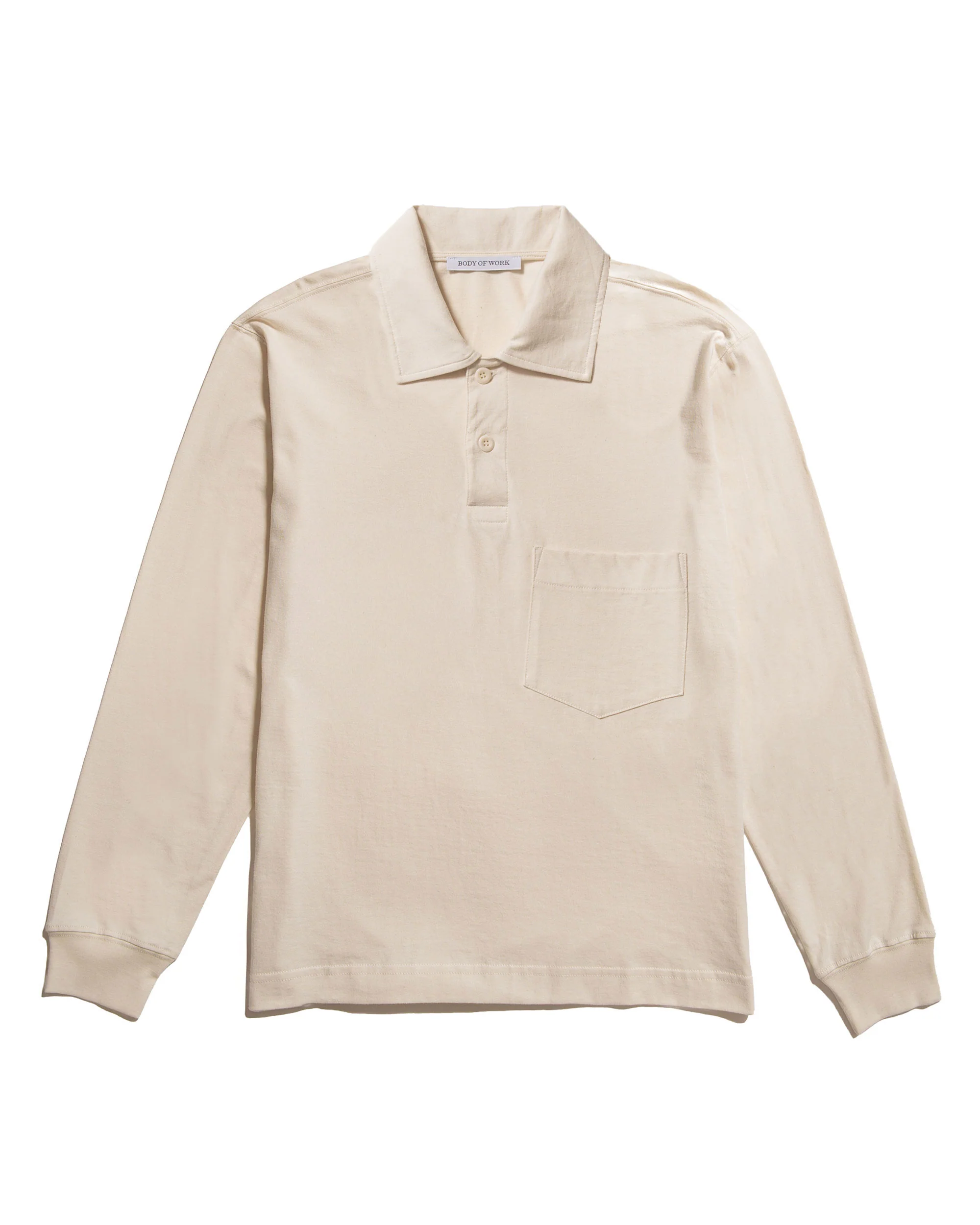 Body of Work Clove Long Sleeve Polo Natural