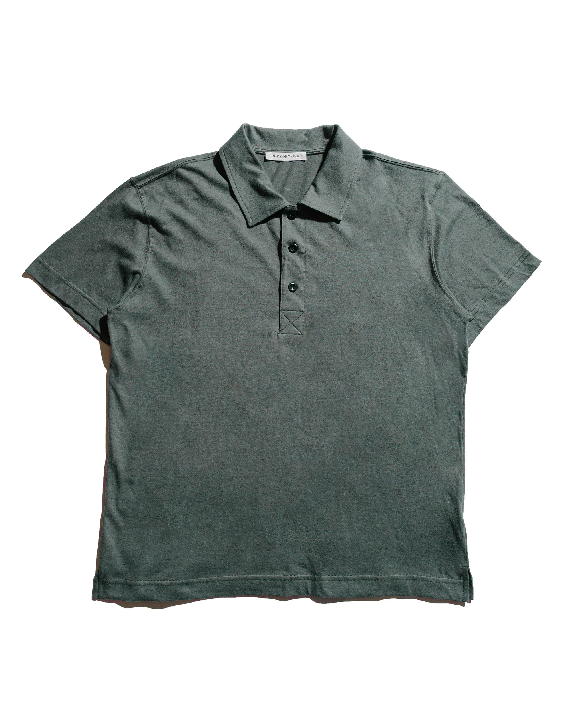Body of Work Opal Short Sleeve Polo Lichen Green