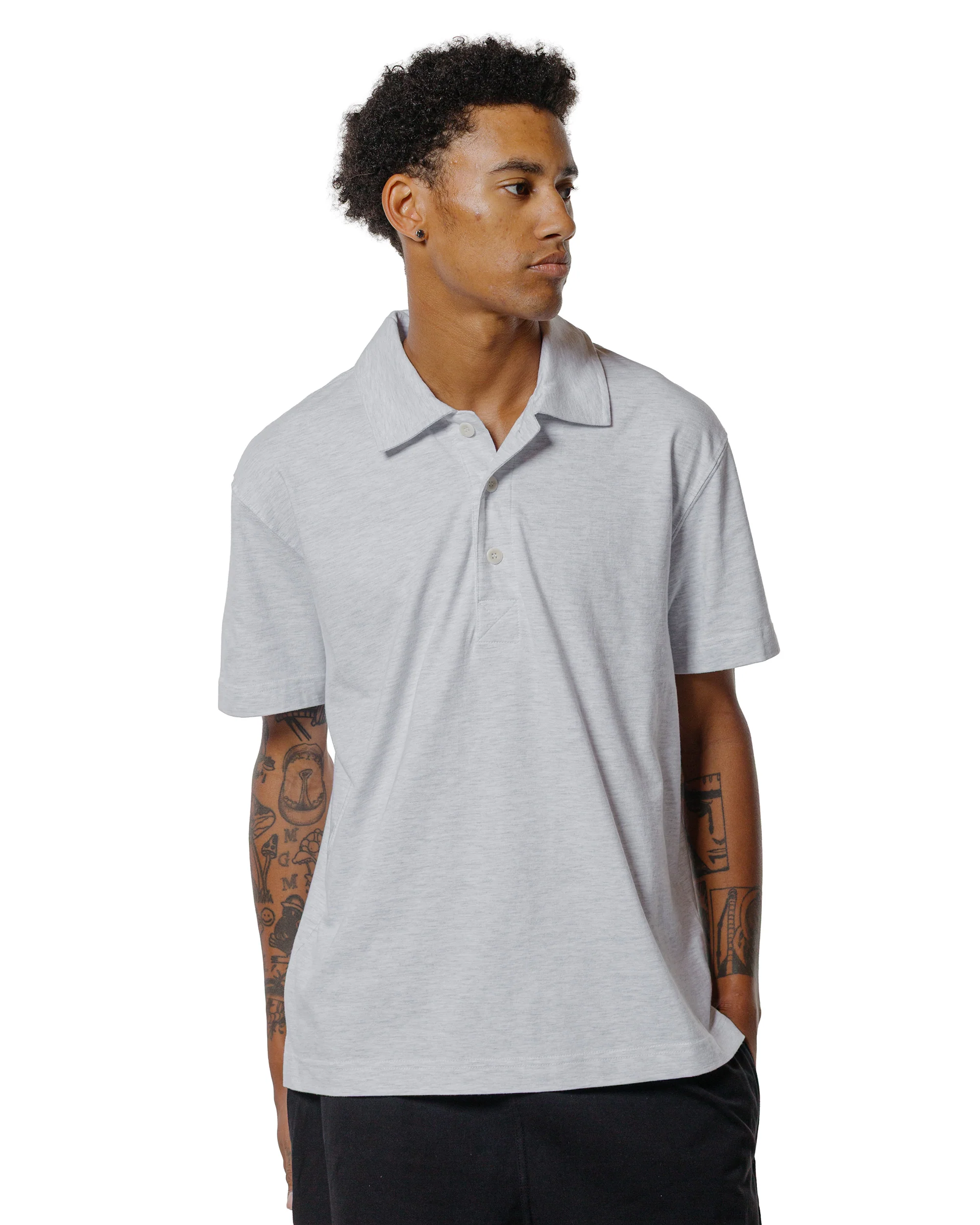 Body of Work Opal Short Sleeve Polo Dove Grey