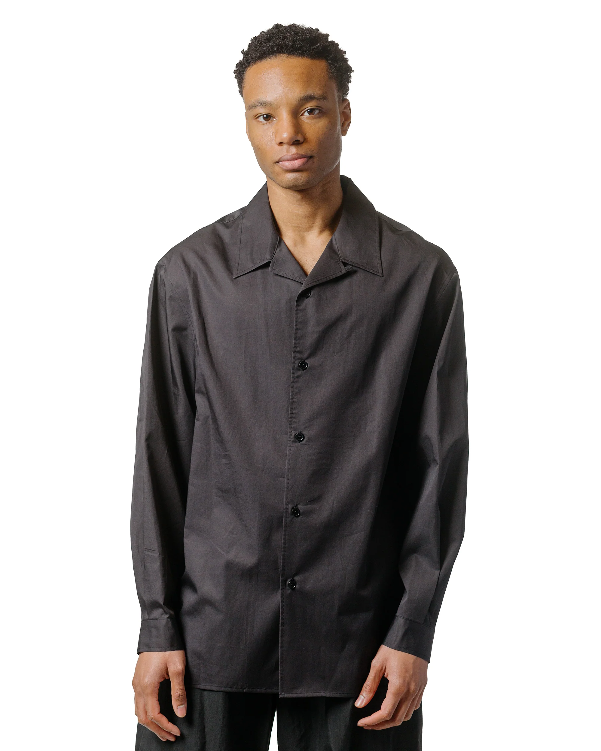 Amomento Open Collar Shirts Black