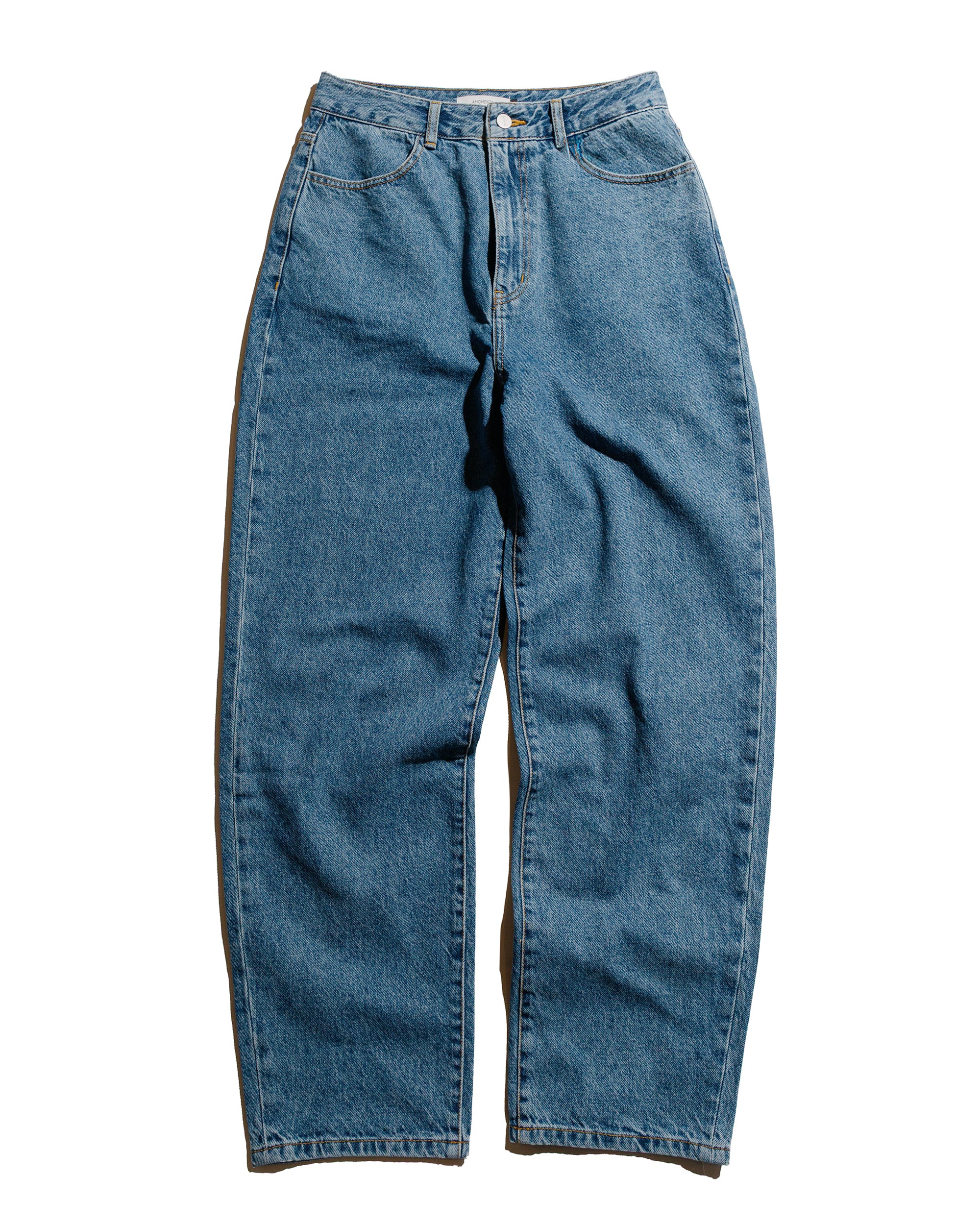 Amomento Men's Recycle Cotton Denim Mid Blue
