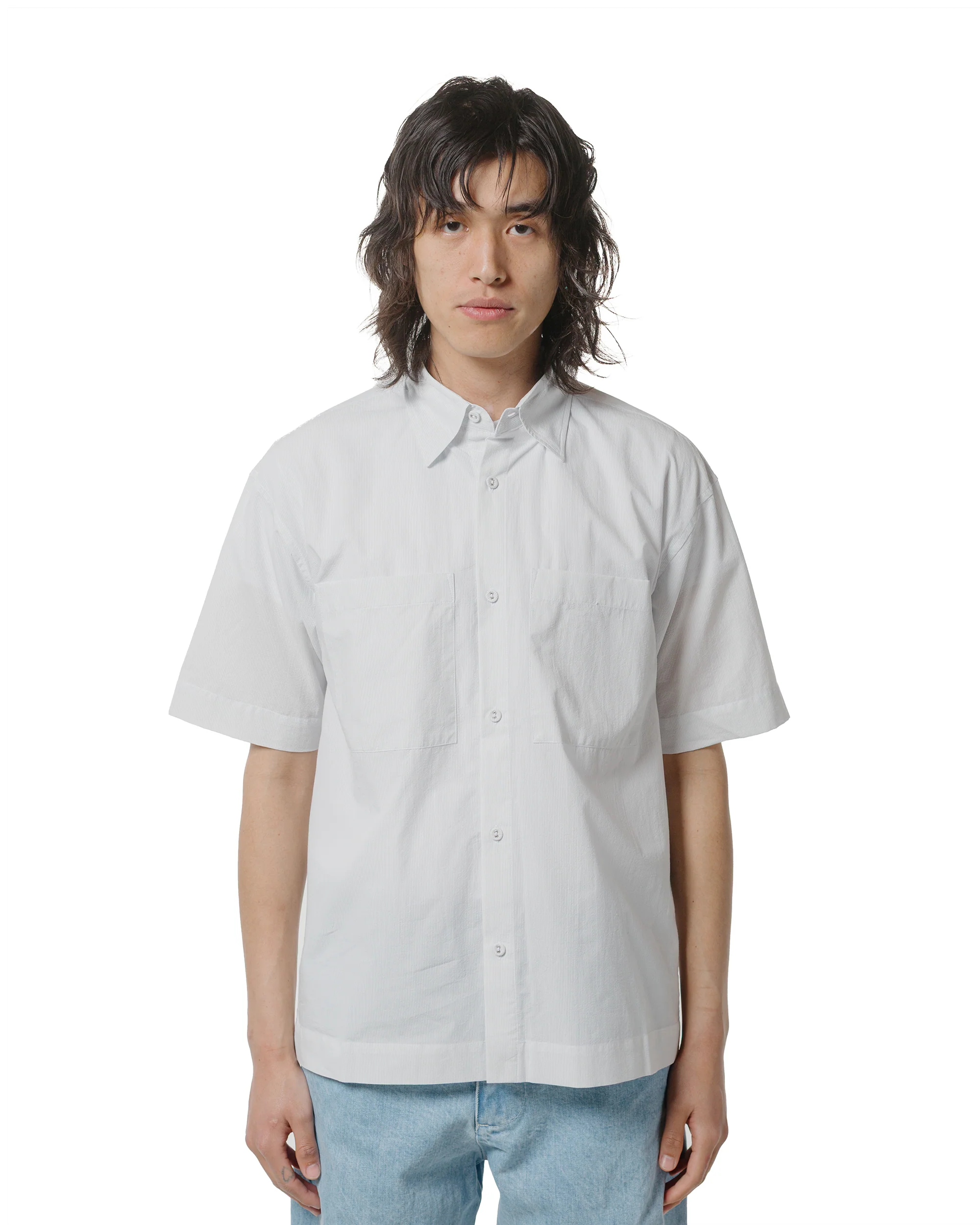 Arpenteur Square Micro Seersucker Light Grey