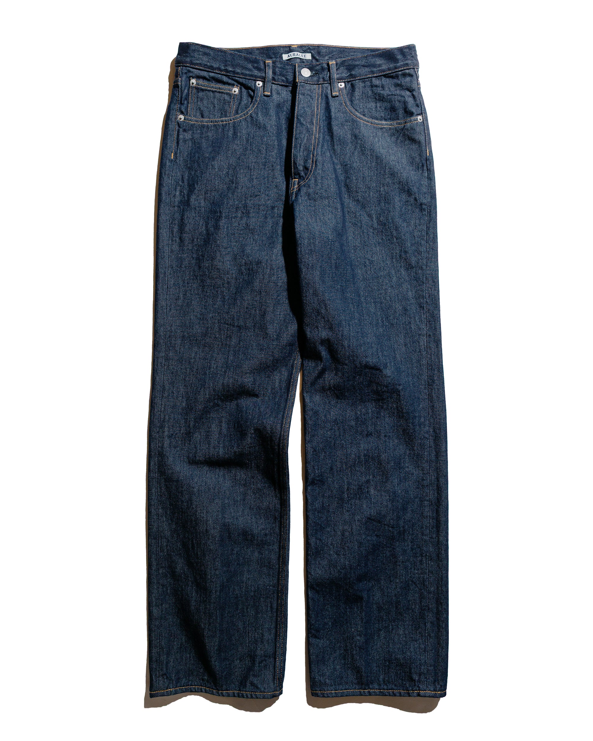 Auralee Hard Twist Denim 5P Pants Indigo