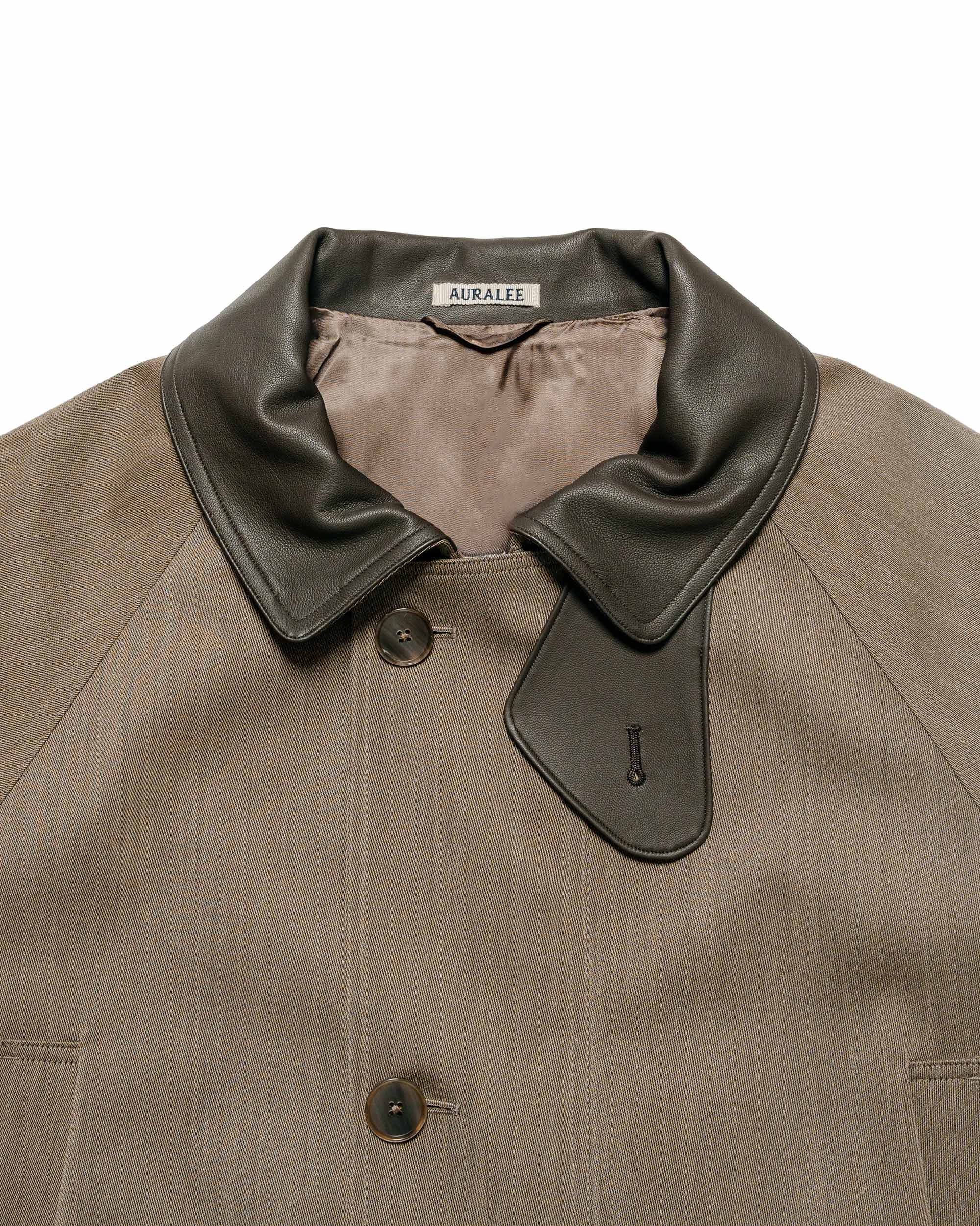 4269-auralee-wool-cavalry-twill-laminate-hunting-blouson-olive-brown-5.jpg Auralee Wool Cavalry Twill Laminate Hunting Blouson Olive Brown
