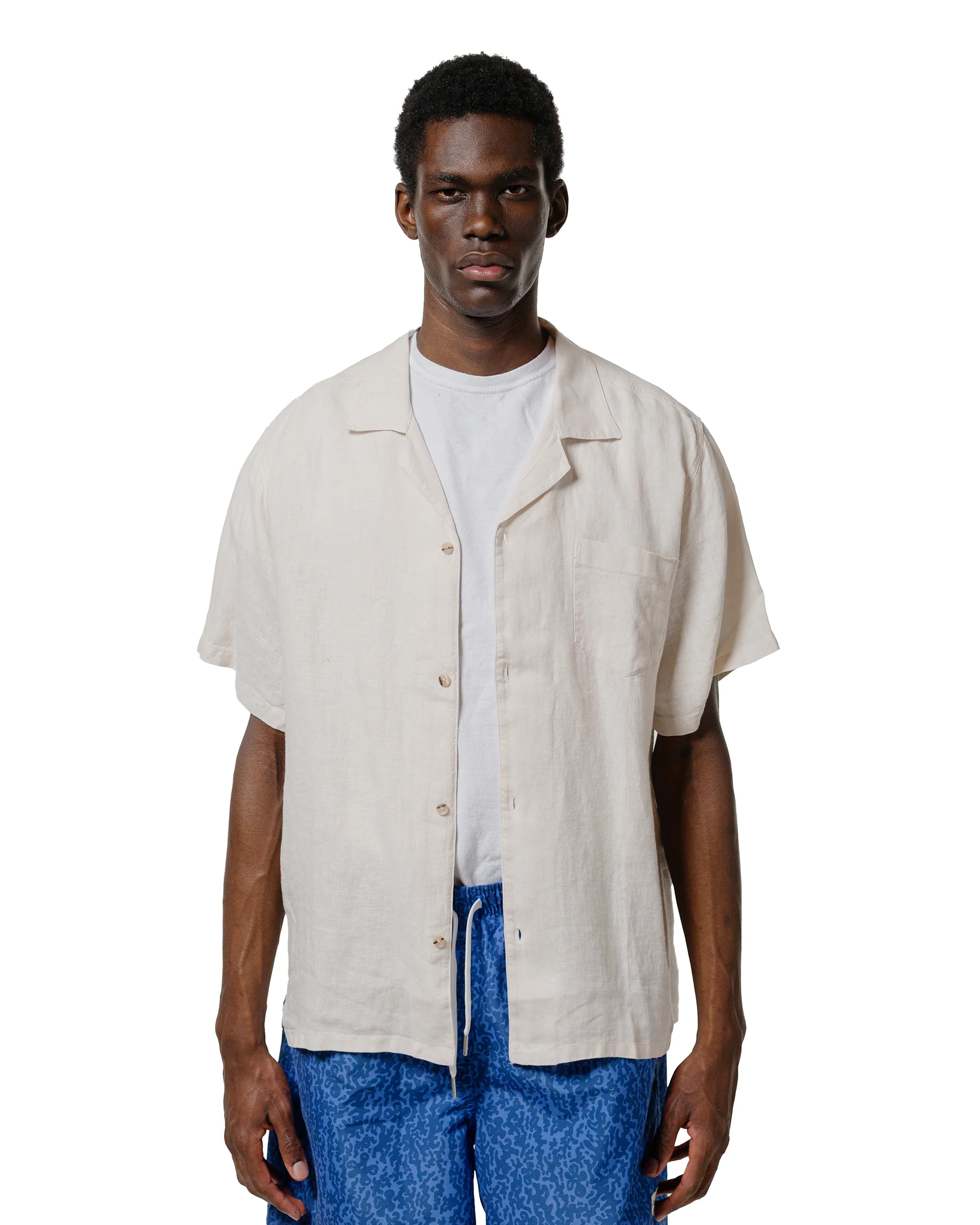 Bather Pearl Linen Camp Shirt